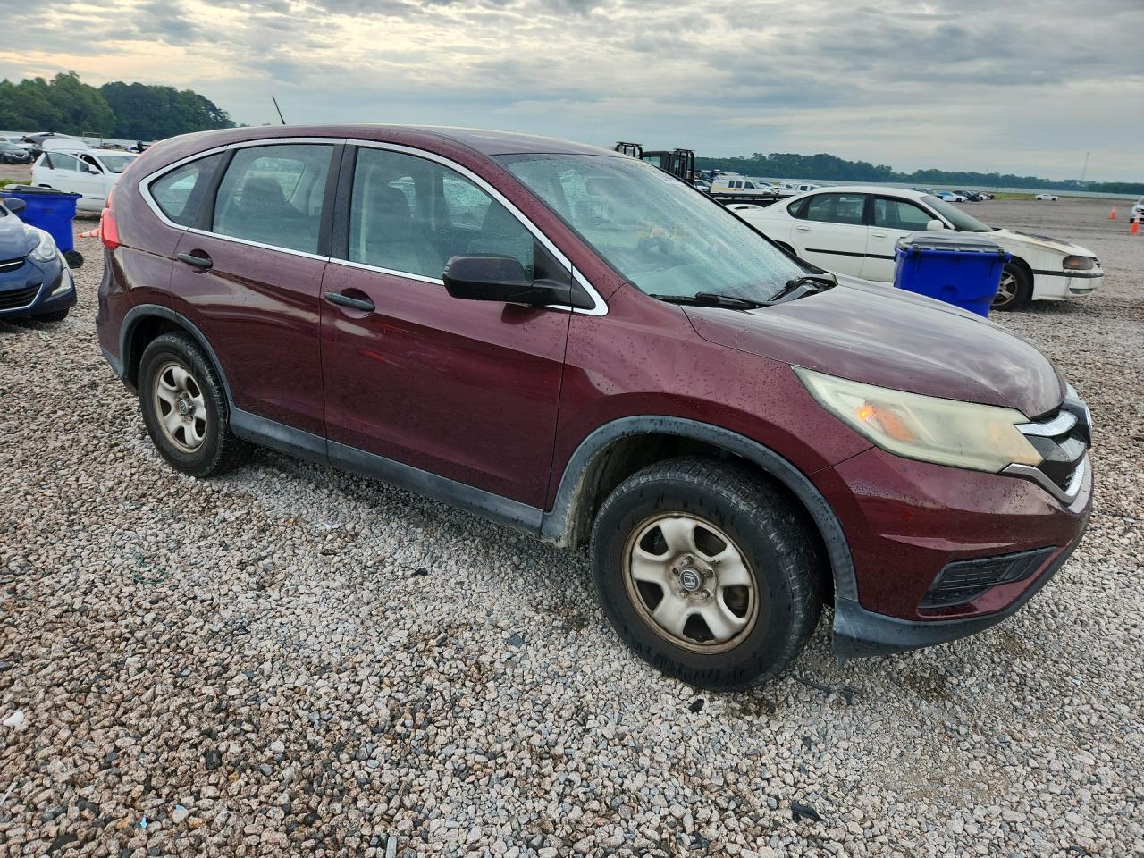 2015 Honda Cr-v Lx Burgundy vin: 2HKRM4H39FH689856