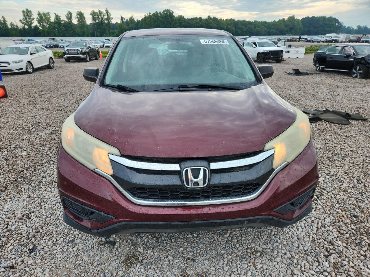 2015 Honda Cr-v Lx Burgundy vin: 2HKRM4H39FH689856
