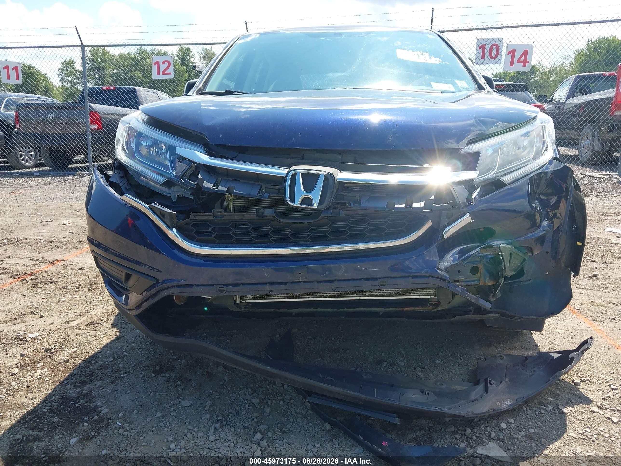 2015 Honda Cr-v Lx Синий vin: 2HKRM4H39FH693521