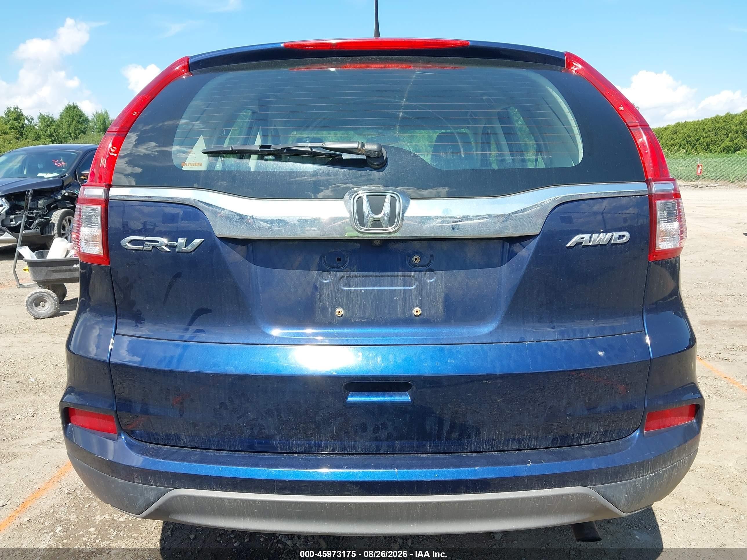 2015 Honda Cr-v Lx Синий vin: 2HKRM4H39FH693521
