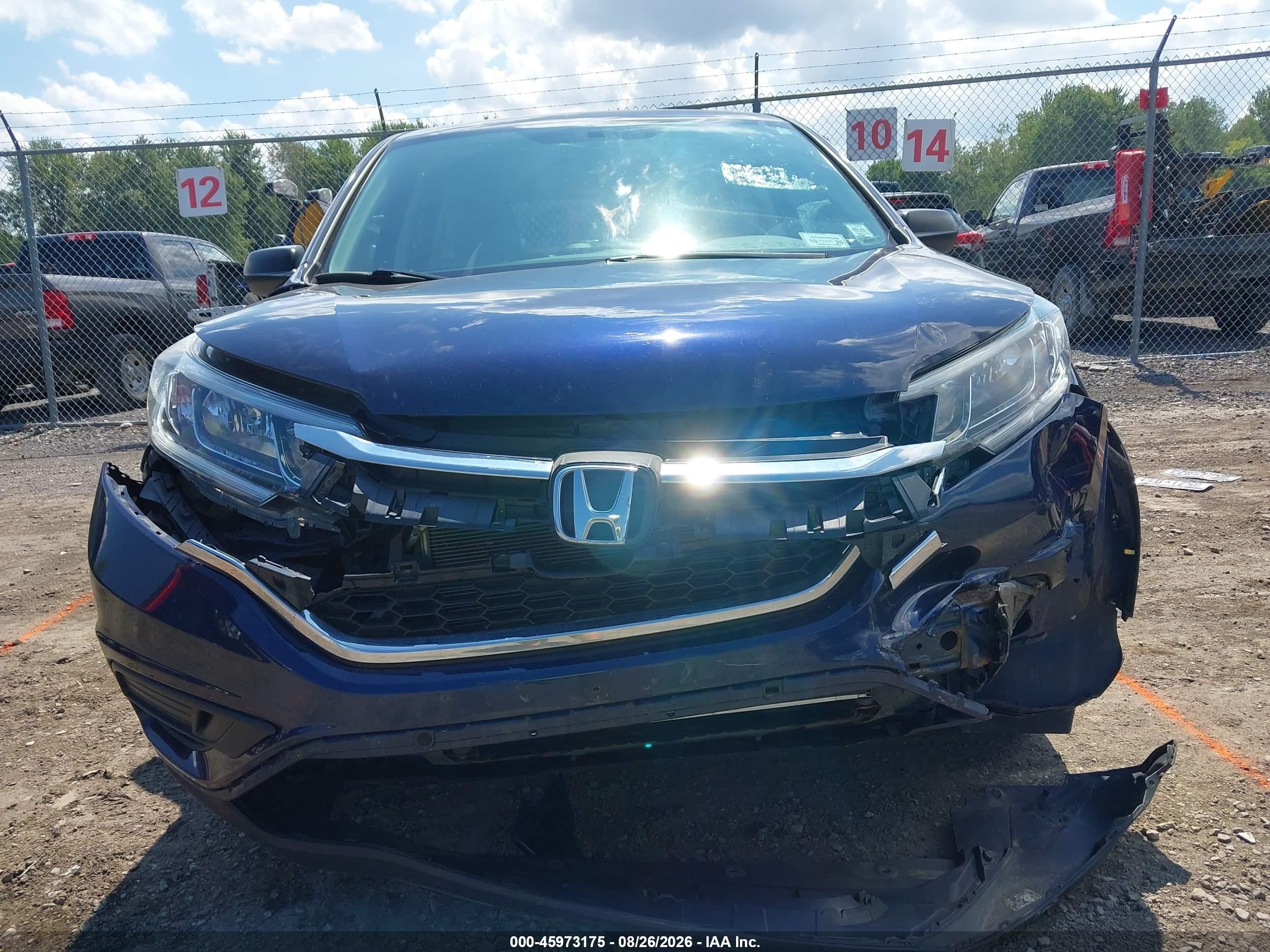 2015 Honda Cr-v Lx Синий vin: 2HKRM4H39FH693521