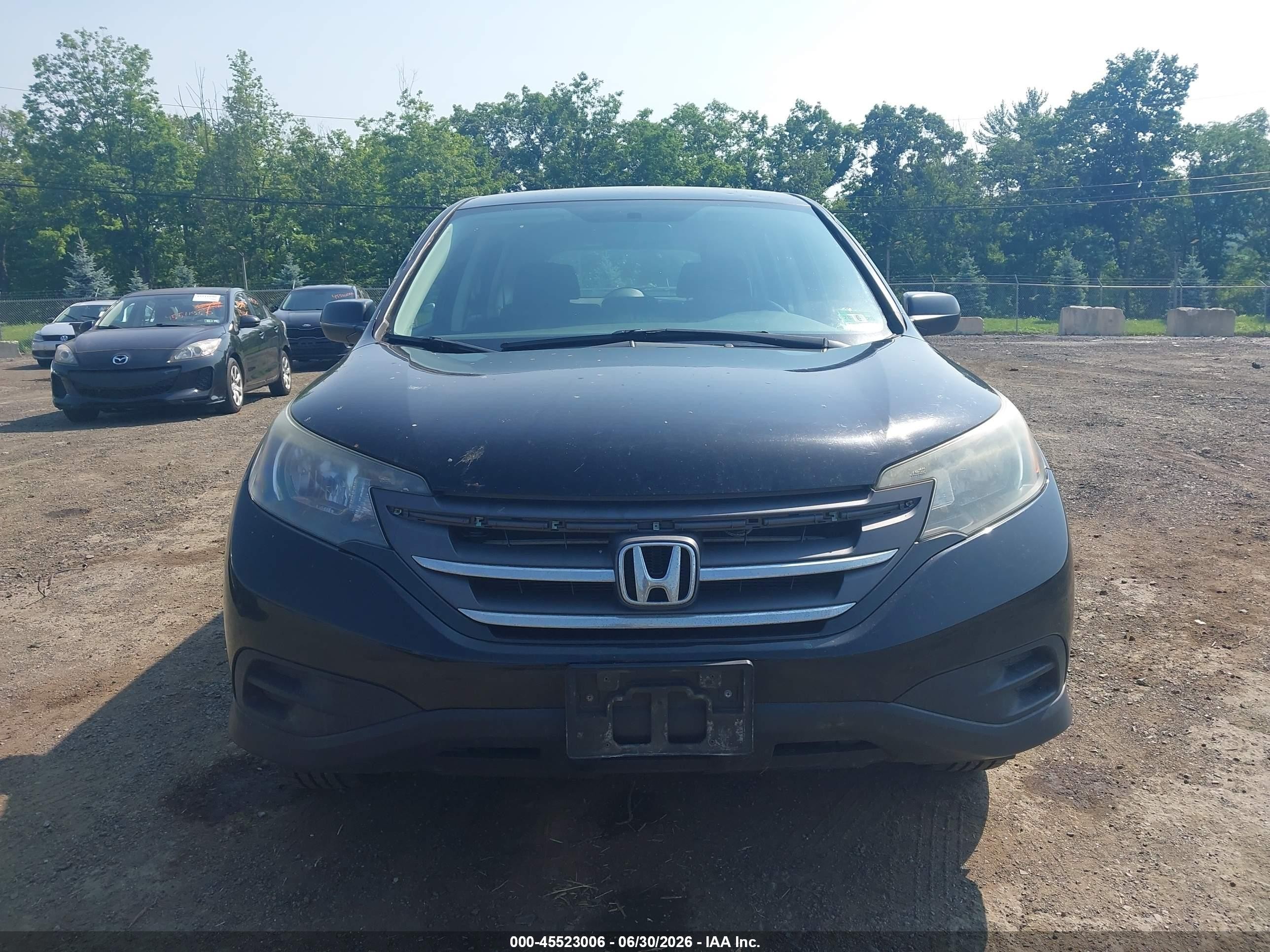 2012 Honda Cr-v Lx Black vin: 2HKRM4H3XCH611100