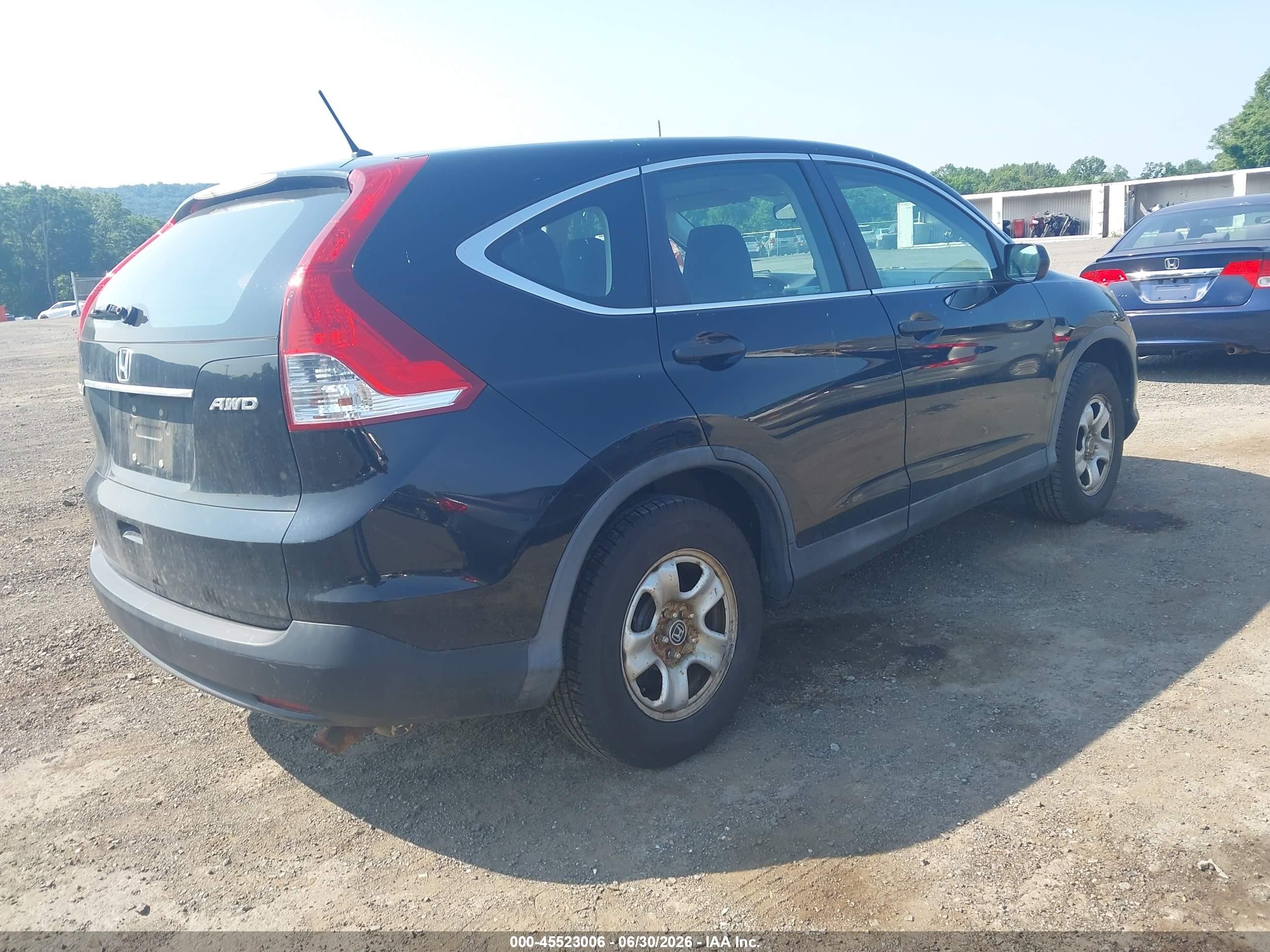 2012 Honda Cr-v Lx Black vin: 2HKRM4H3XCH611100