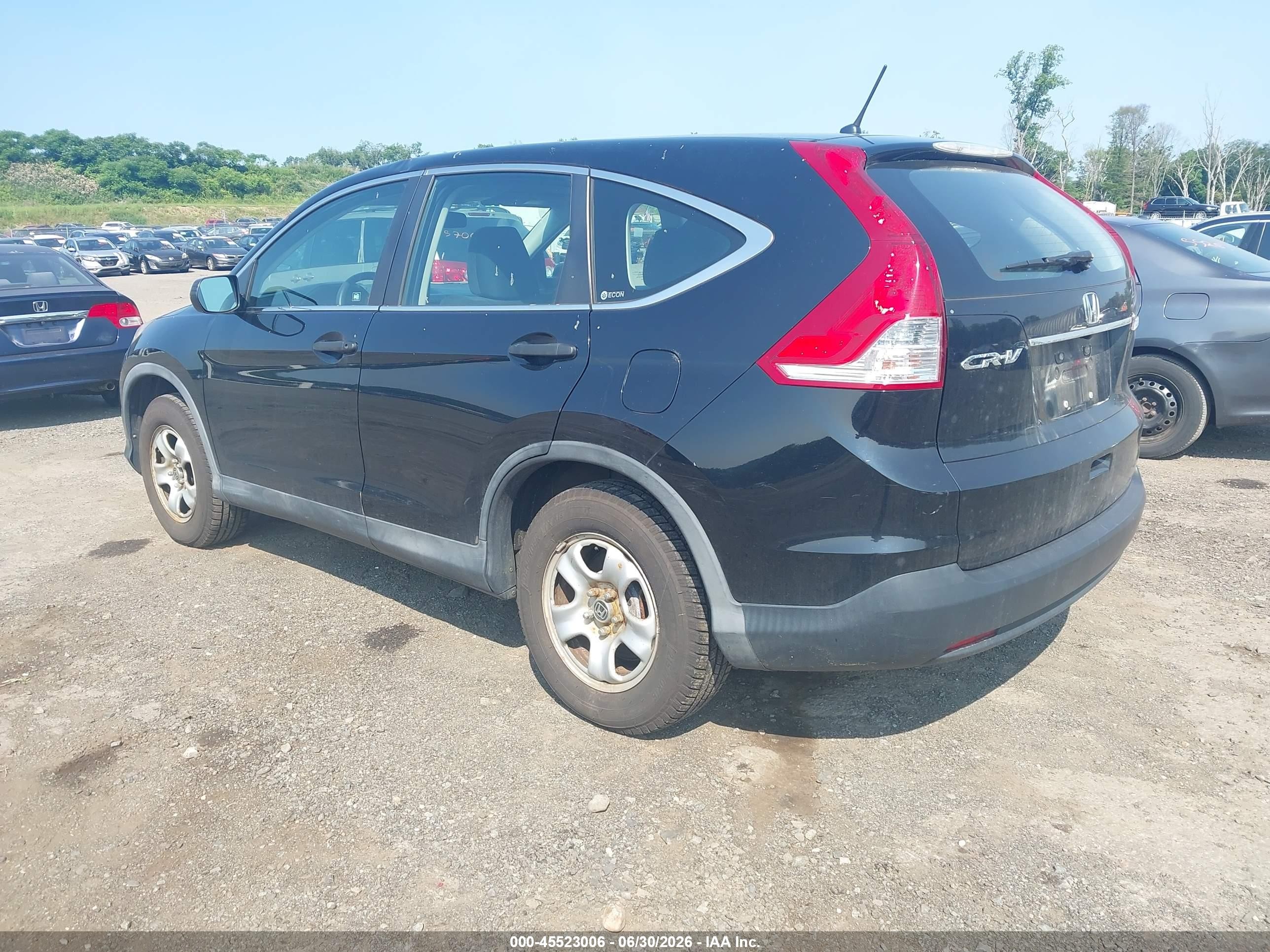 2012 Honda Cr-v Lx Black vin: 2HKRM4H3XCH611100