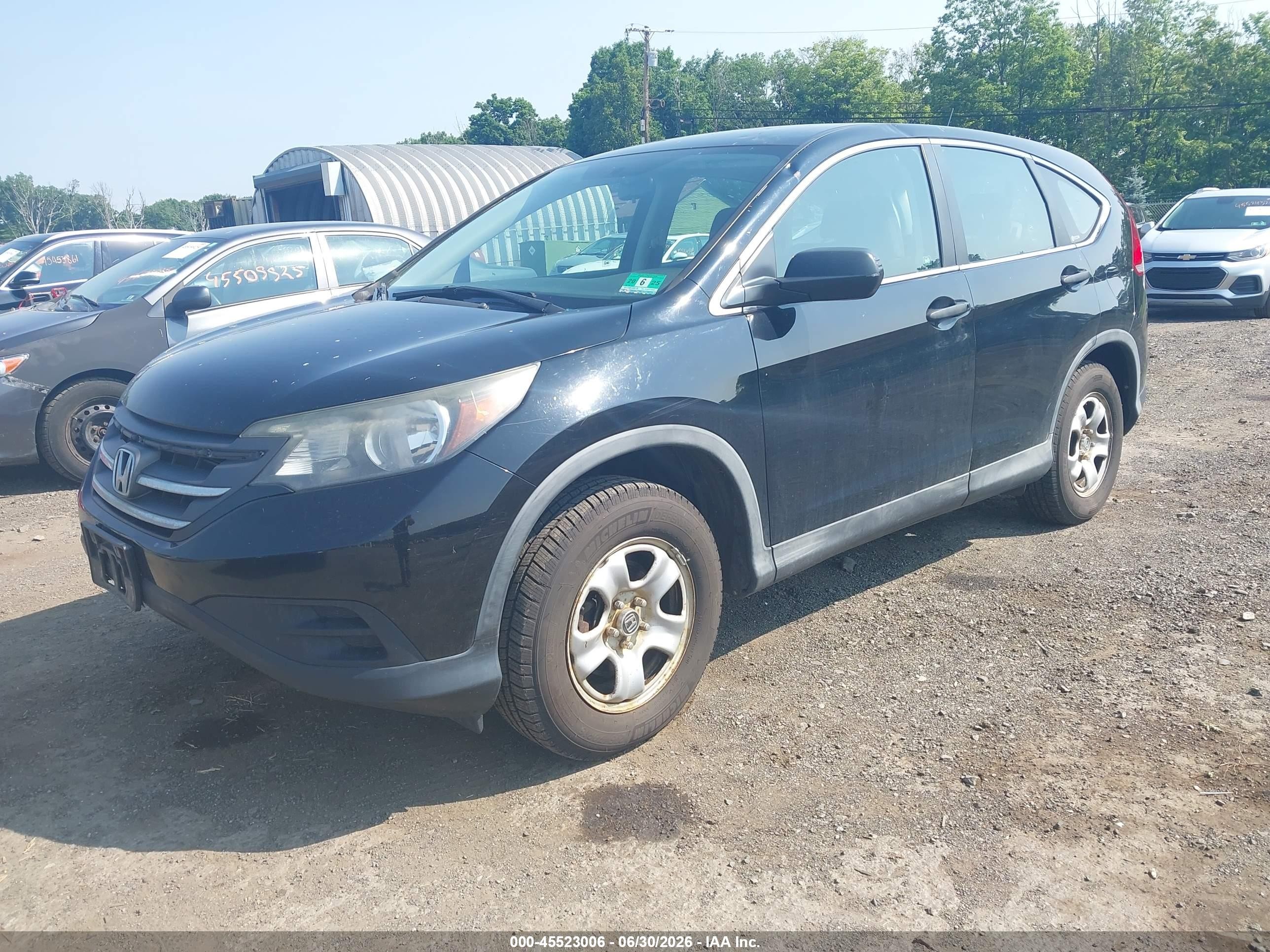 2012 Honda Cr-v Lx Black vin: 2HKRM4H3XCH611100
