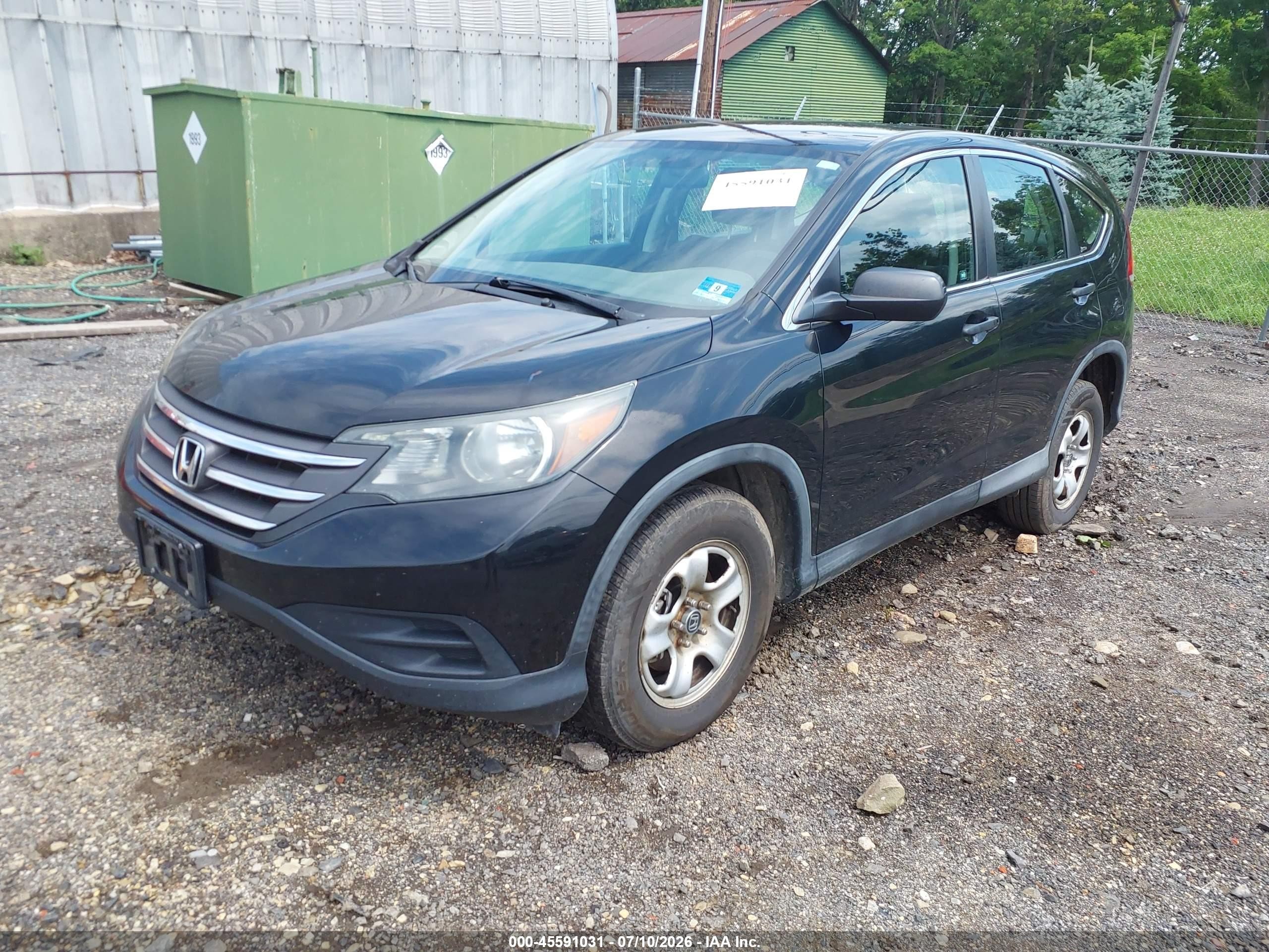 2012 Honda Cr-v Lx Black vin: 2HKRM4H3XCH629340
