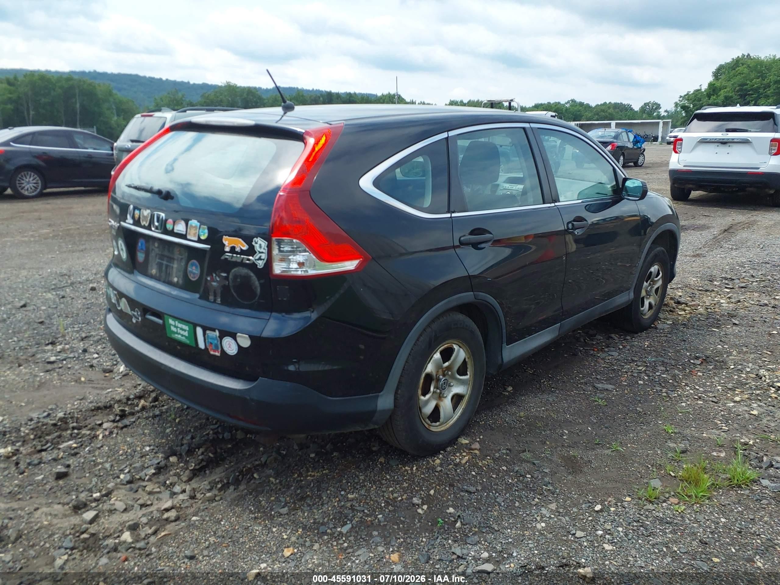 2012 Honda Cr-v Lx Black vin: 2HKRM4H3XCH629340
