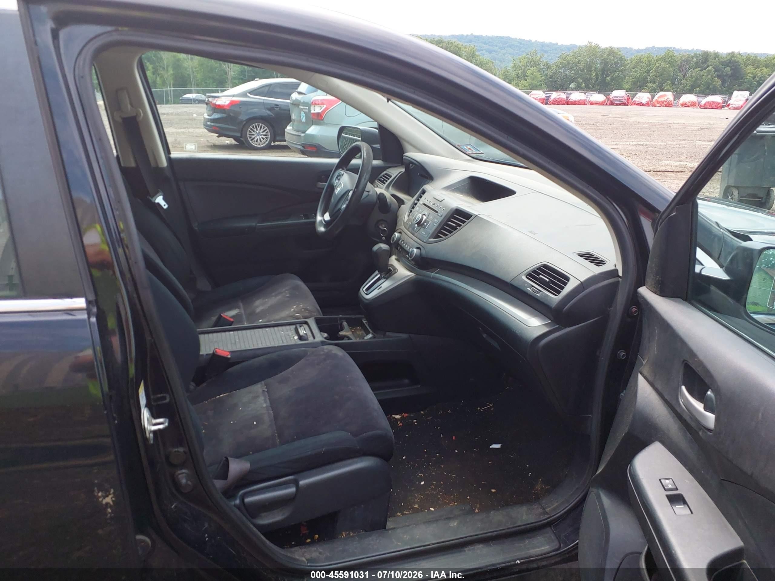2012 Honda Cr-v Lx Black vin: 2HKRM4H3XCH629340