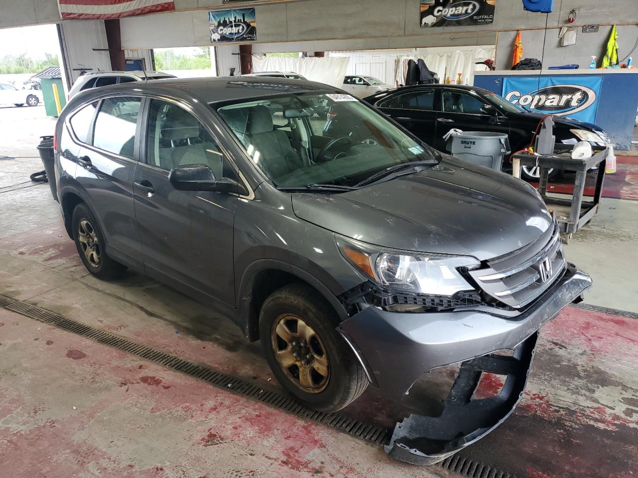 2013 Honda Cr-v Lx Gray vin: 2HKRM4H3XDH600714