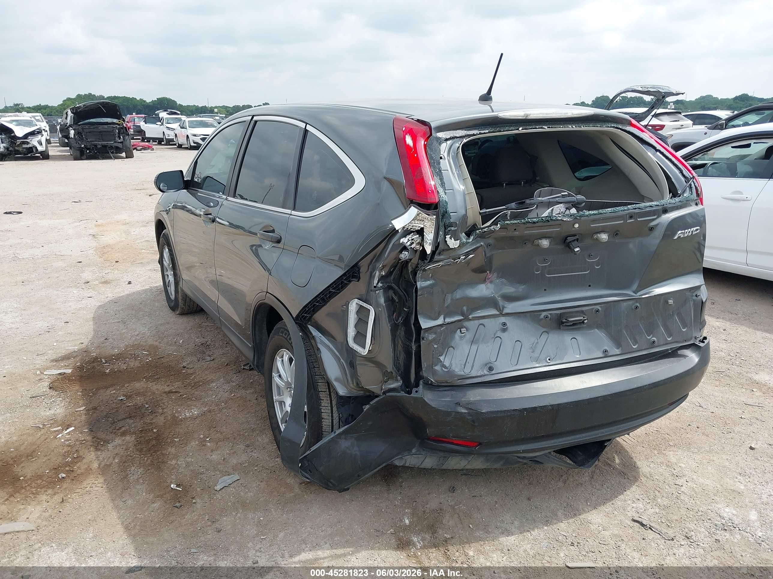 2013 Honda Cr-v Lx Brown vin: 2HKRM4H3XDH600986