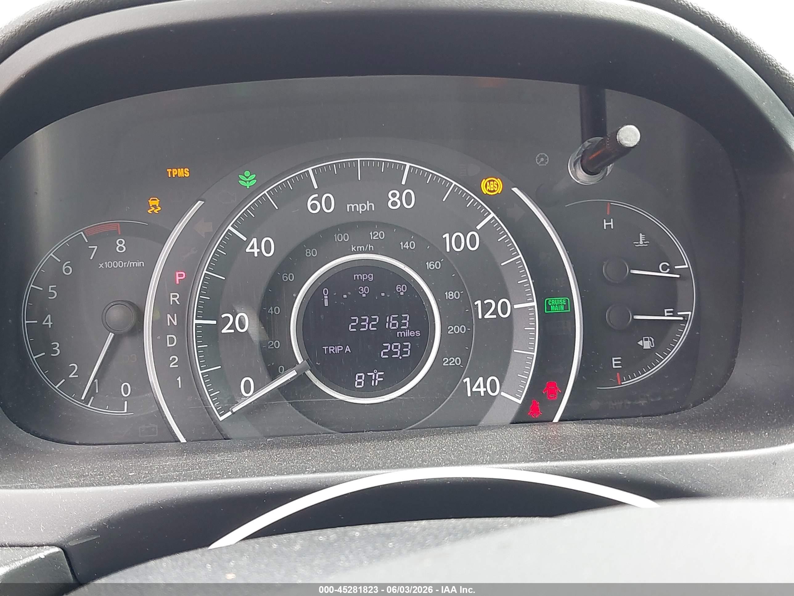2013 Honda Cr-v Lx Brown vin: 2HKRM4H3XDH600986