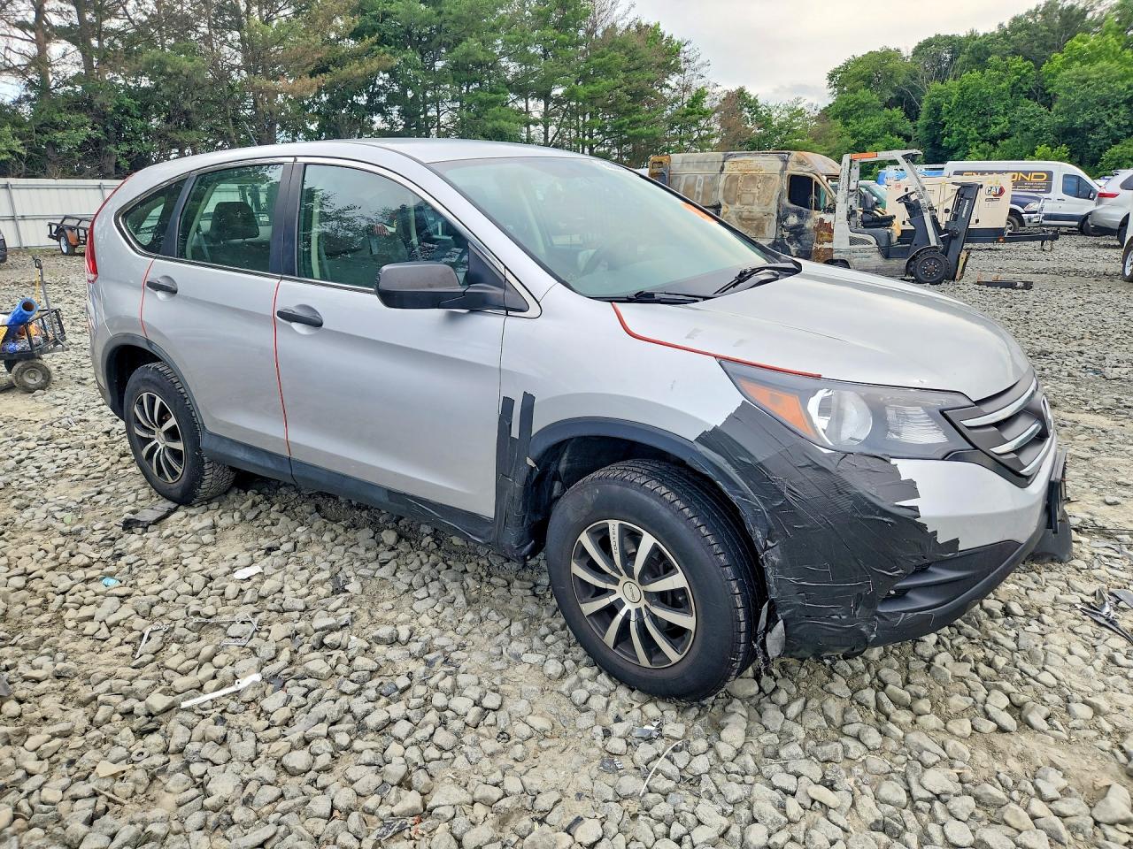 2013 Honda Cr-v Lx Silver vin: 2HKRM4H3XDH616542