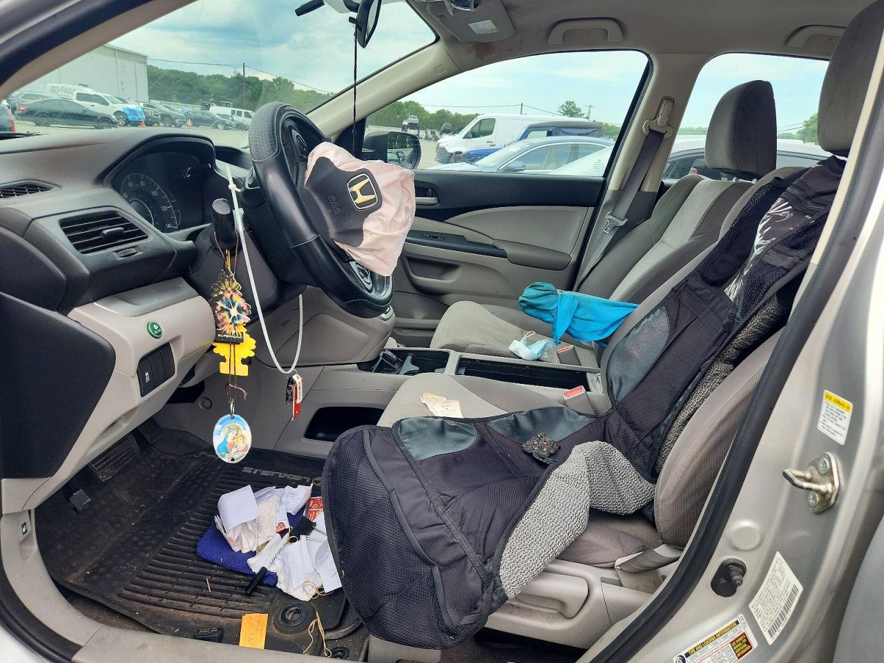 2013 Honda Cr-v Lx Silver vin: 2HKRM4H3XDH616542