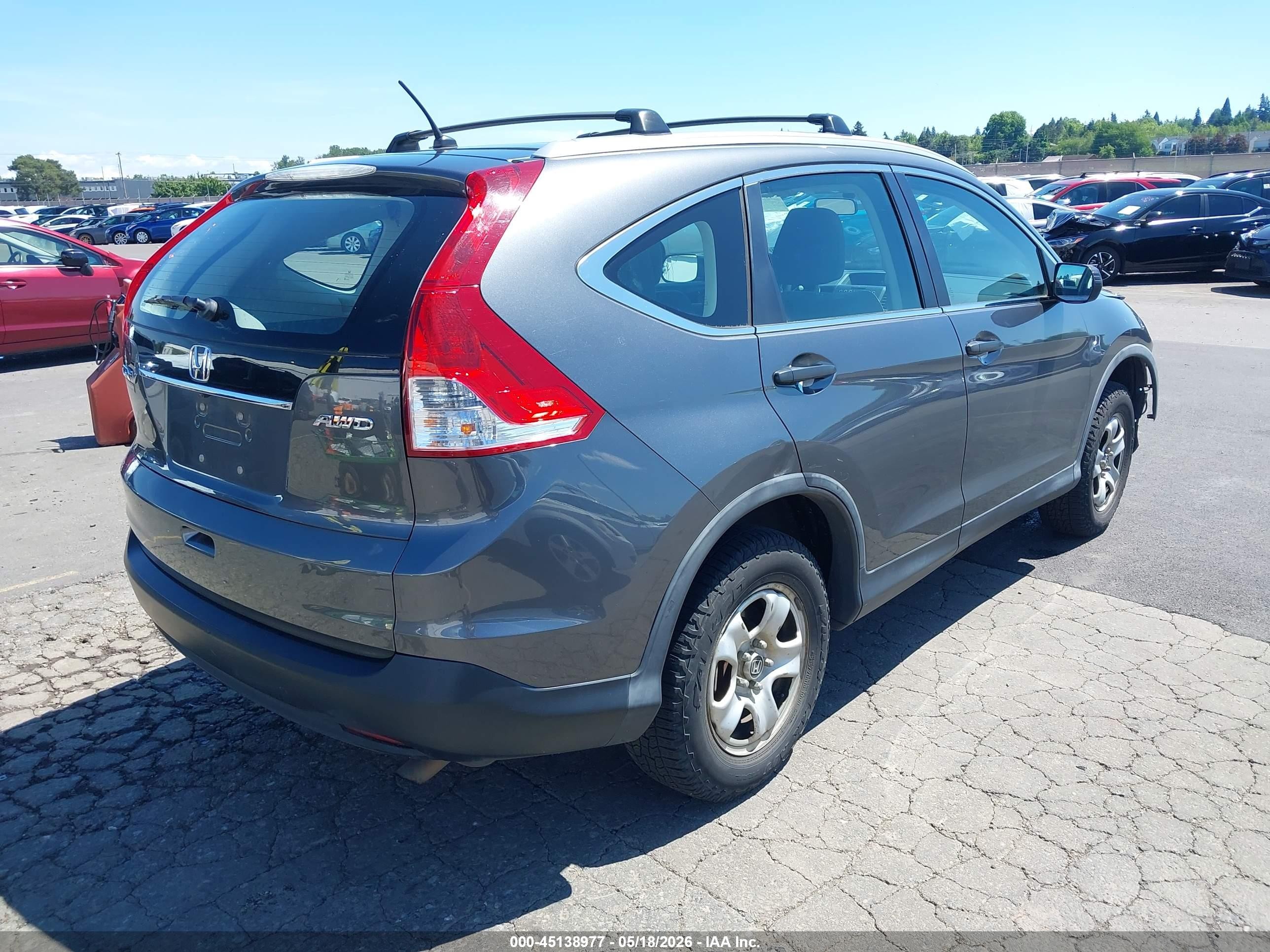 2013 Honda Cr-v Lx Gray vin: 2HKRM4H3XDH661772