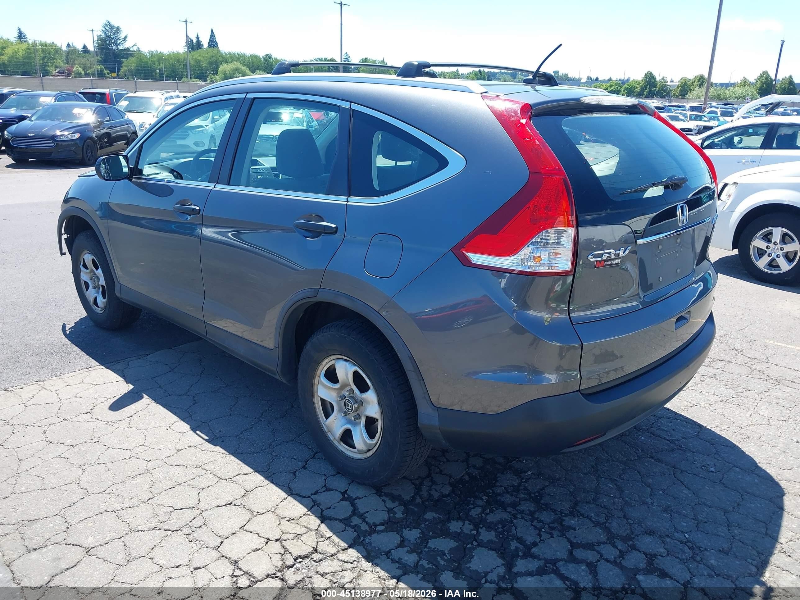 2013 Honda Cr-v Lx Gray vin: 2HKRM4H3XDH661772