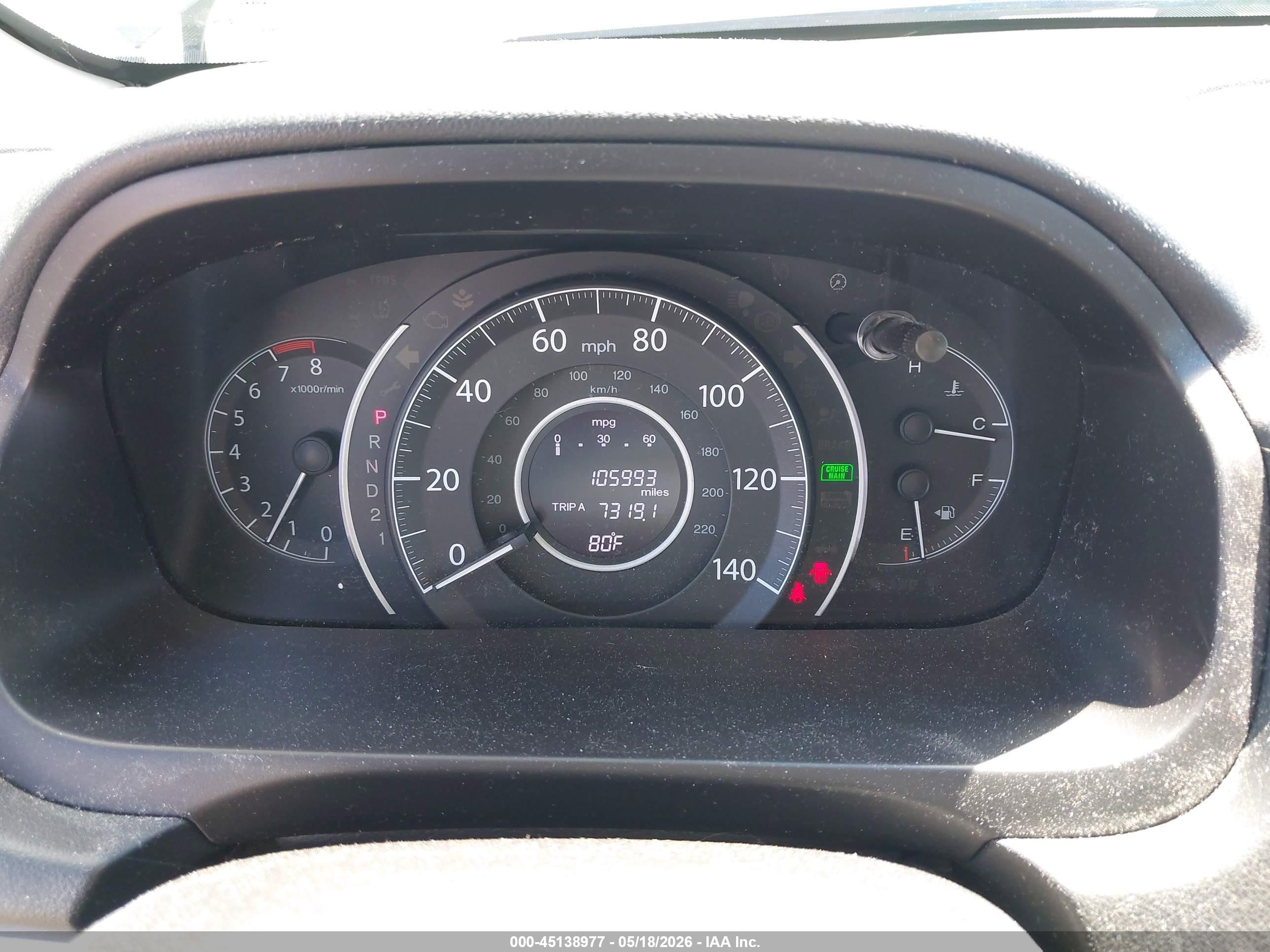 2013 Honda Cr-v Lx Gray vin: 2HKRM4H3XDH661772