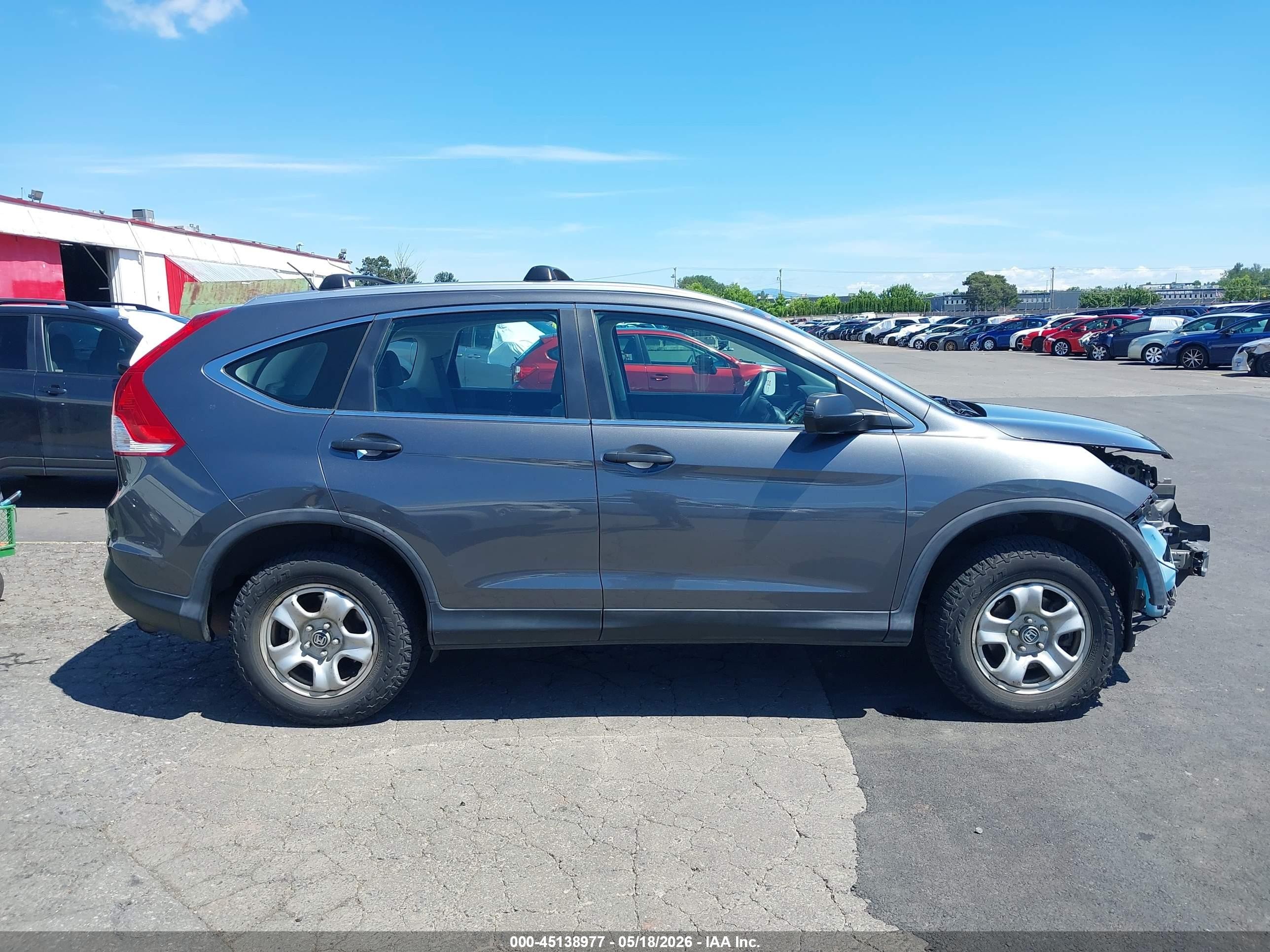 2013 Honda Cr-v Lx Gray vin: 2HKRM4H3XDH661772