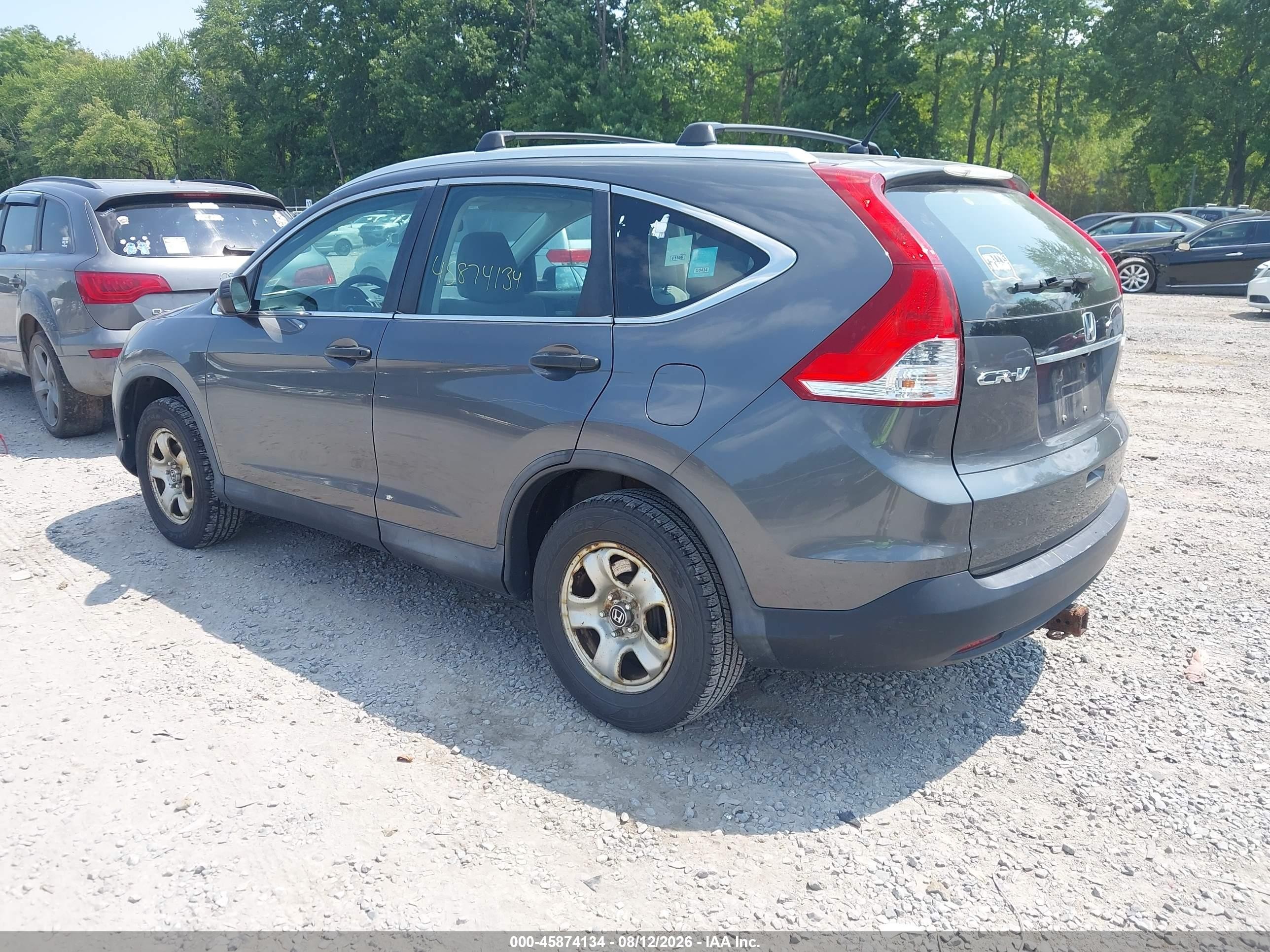 2013 Honda Cr-v Lx Gray vin: 2HKRM4H3XDH663554