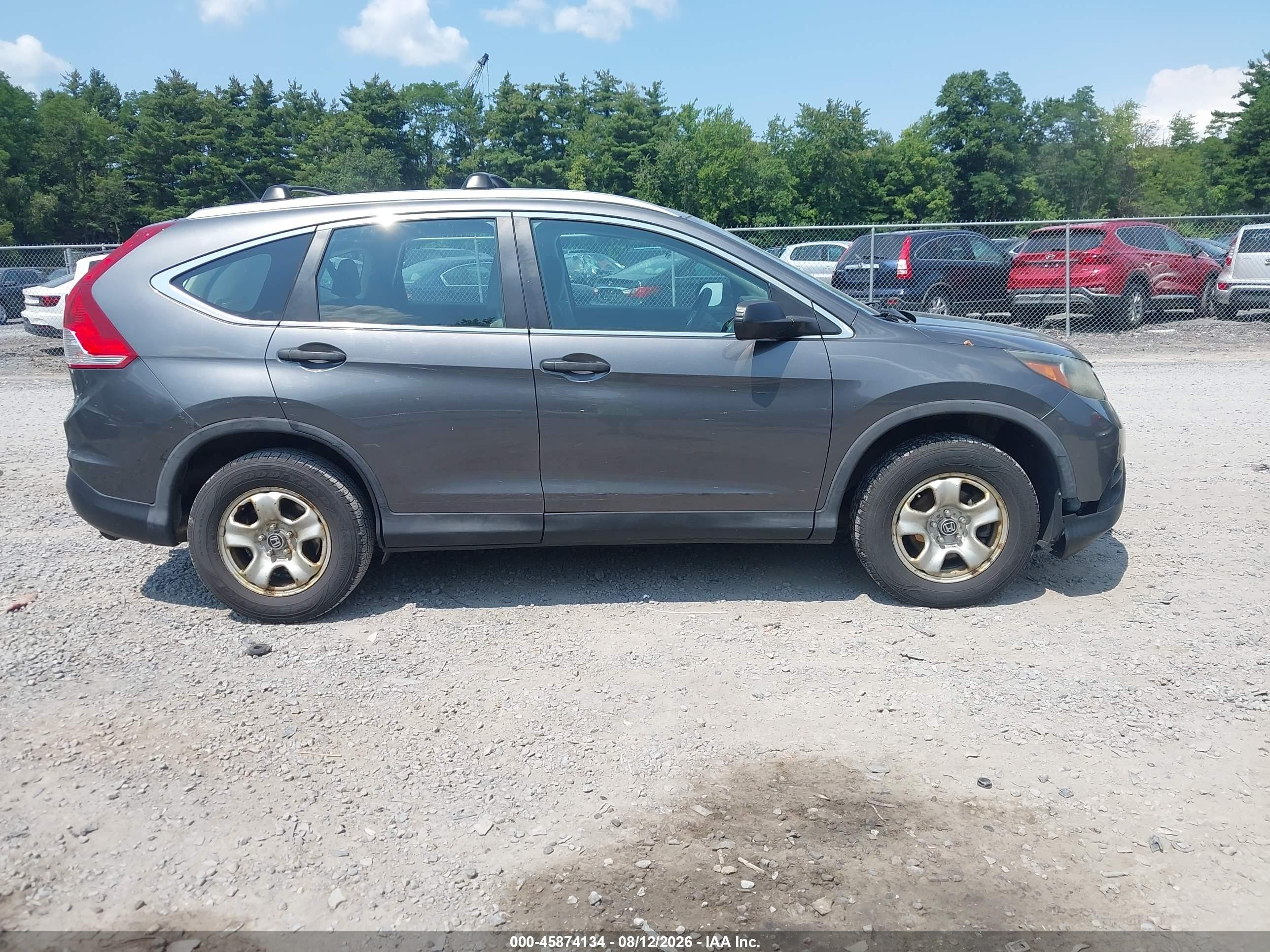 2013 Honda Cr-v Lx Gray vin: 2HKRM4H3XDH663554