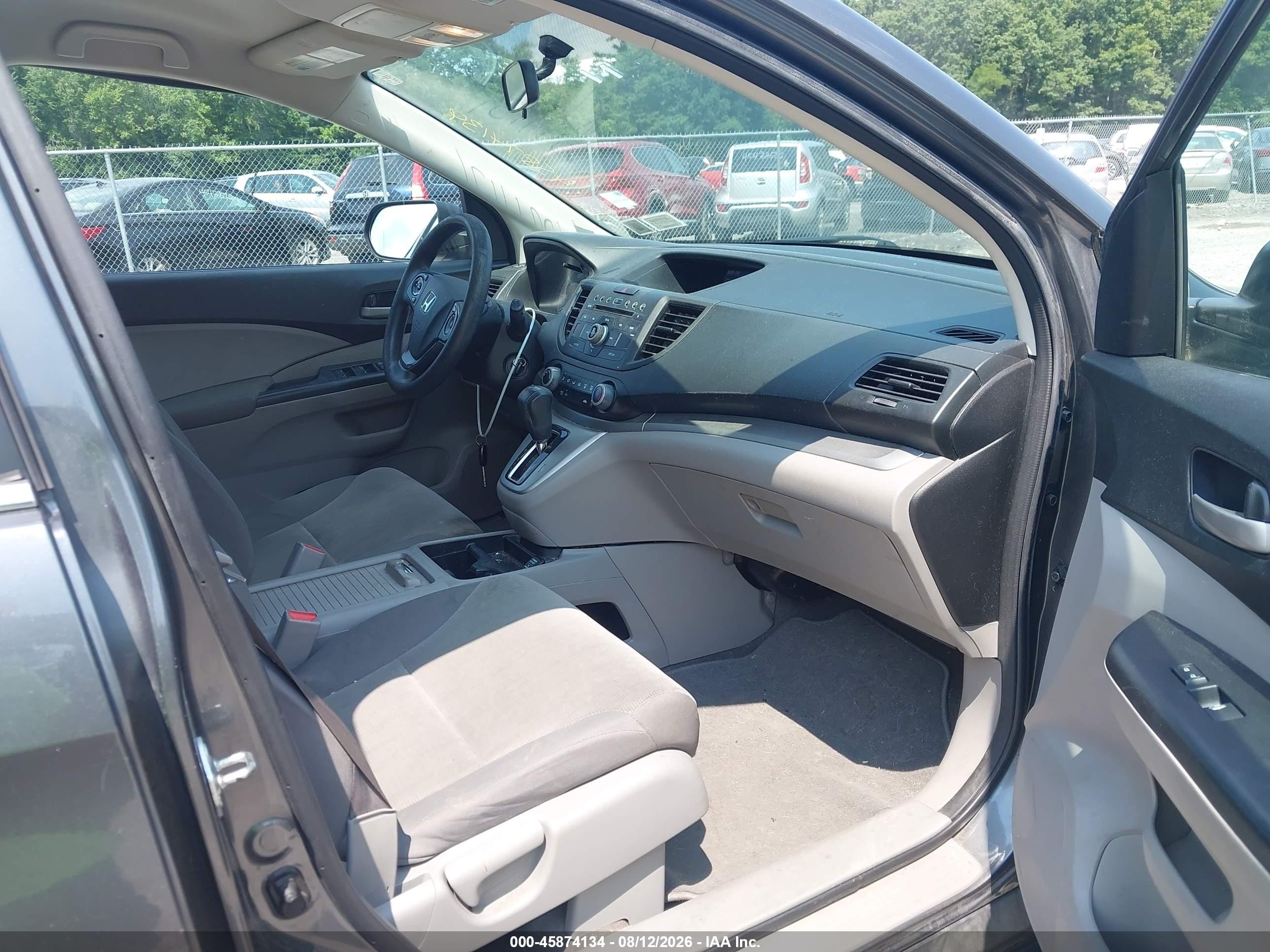 2013 Honda Cr-v Lx Gray vin: 2HKRM4H3XDH663554