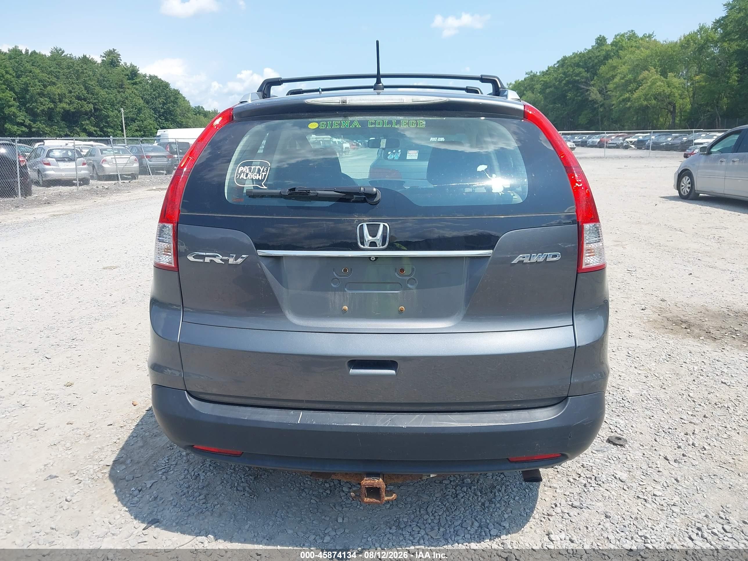2013 Honda Cr-v Lx Gray vin: 2HKRM4H3XDH663554