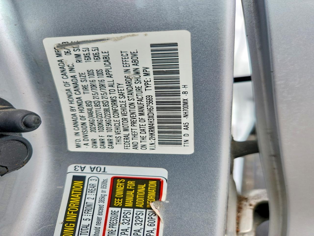 2013 Honda Cr-v Lx Silver vin: 2HKRM4H3XDH675669