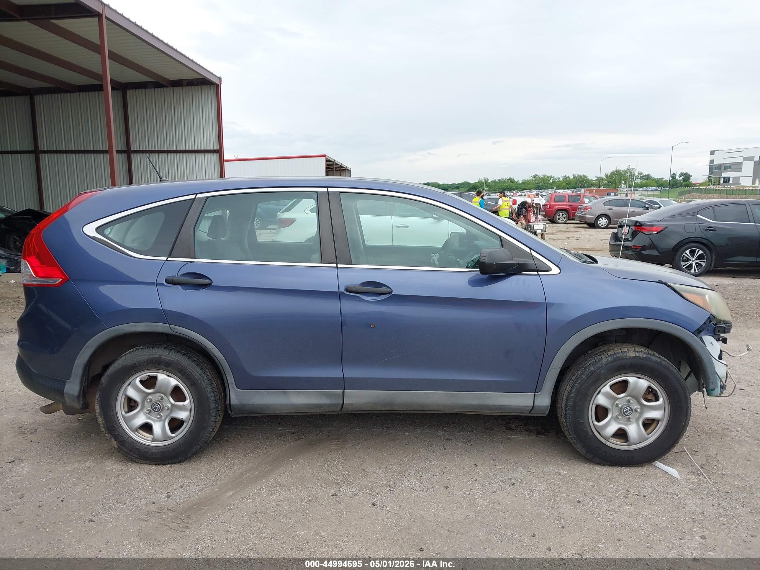 2013 Honda Cr-v Lx Blue vin: 2HKRM4H3XDH688888