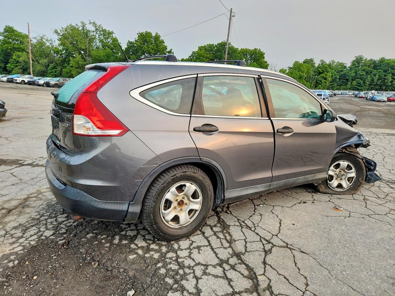 2014 Honda Cr-v Lx Gray vin: 2HKRM4H3XEH606188