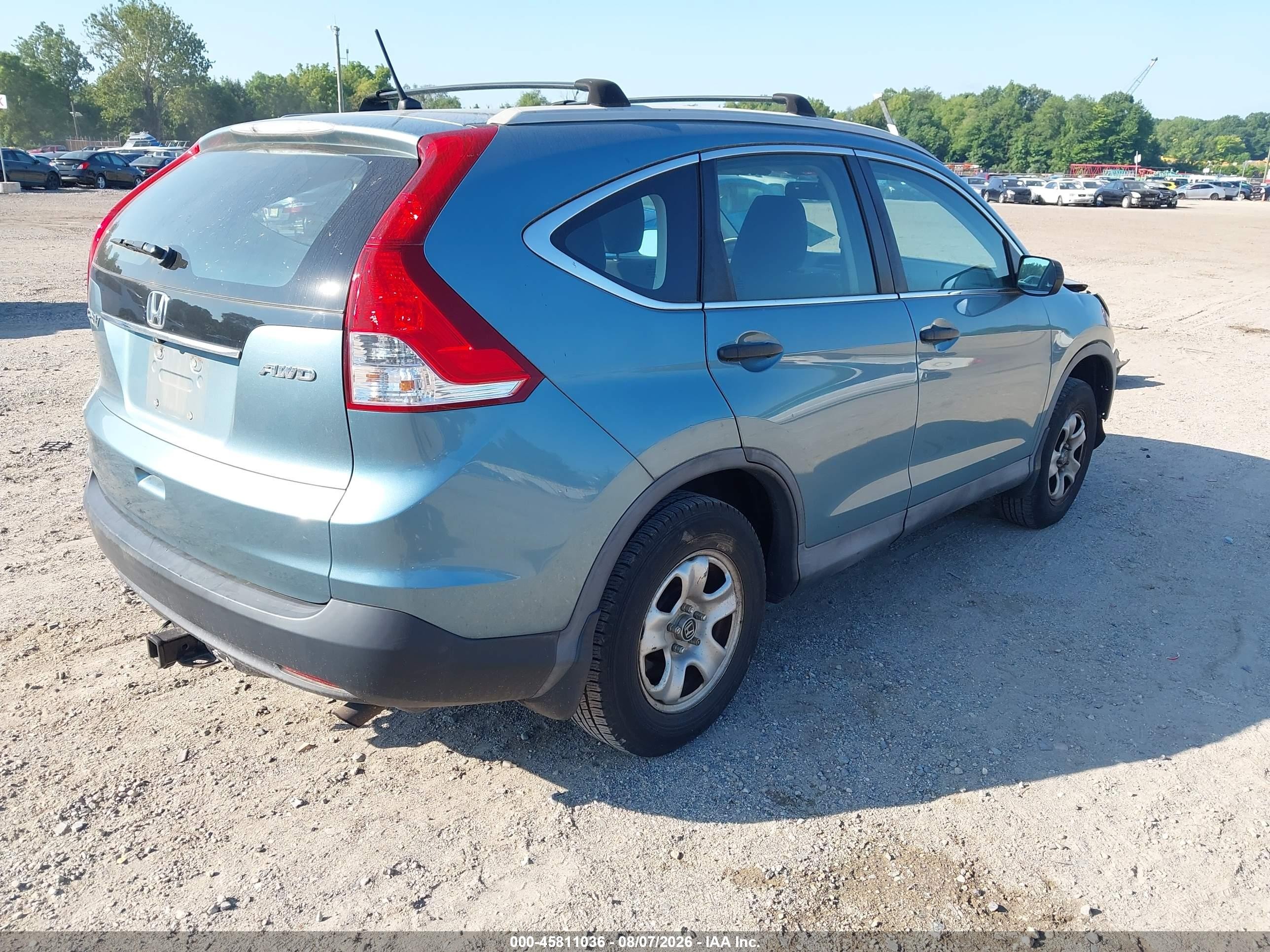 2014 Honda Cr-v Lx Blue vin: 2HKRM4H3XEH697222