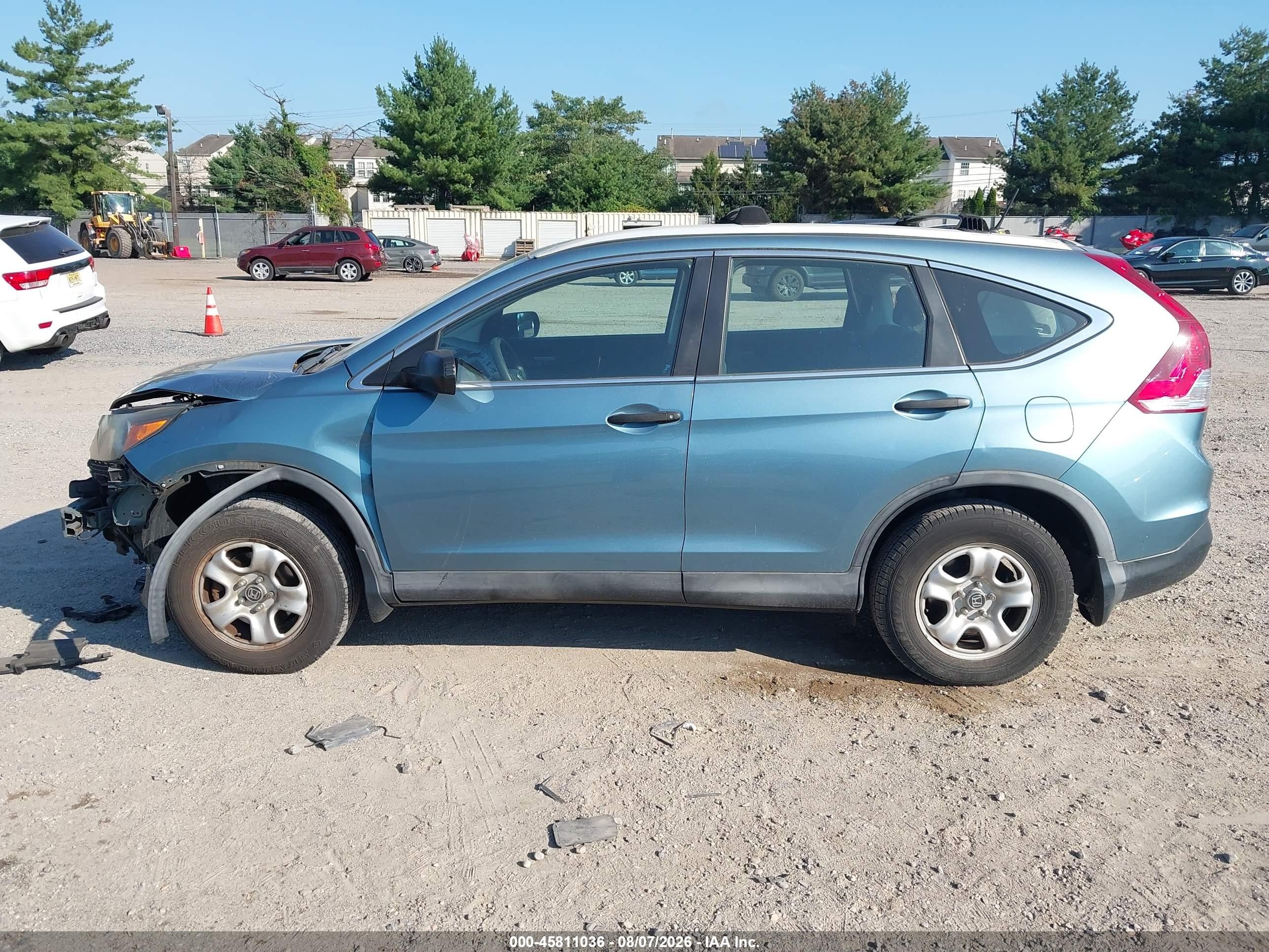 2014 Honda Cr-v Lx Blue vin: 2HKRM4H3XEH697222