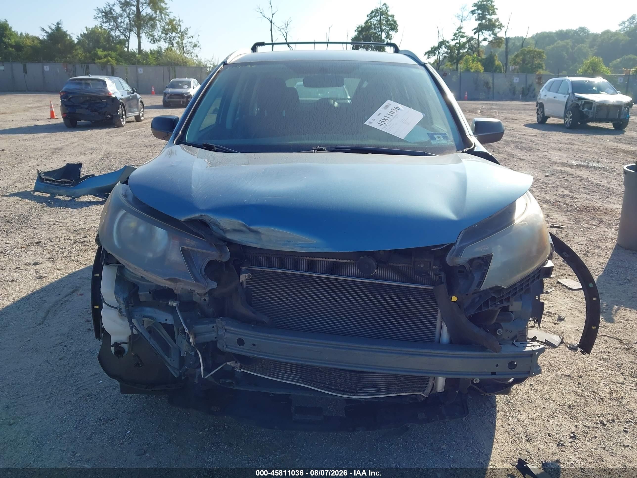 2014 Honda Cr-v Lx Blue vin: 2HKRM4H3XEH697222