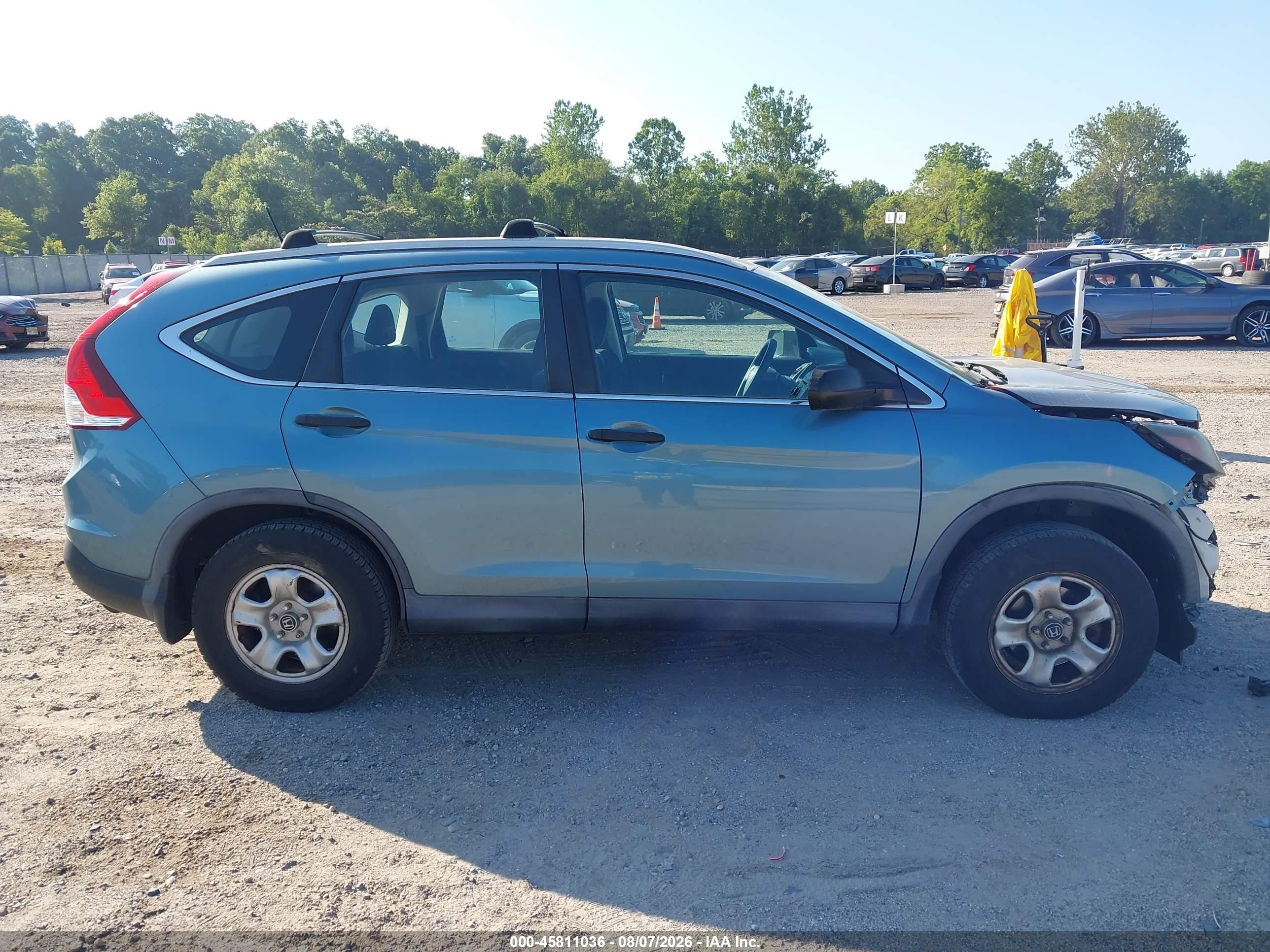 2014 Honda Cr-v Lx Blue vin: 2HKRM4H3XEH697222
