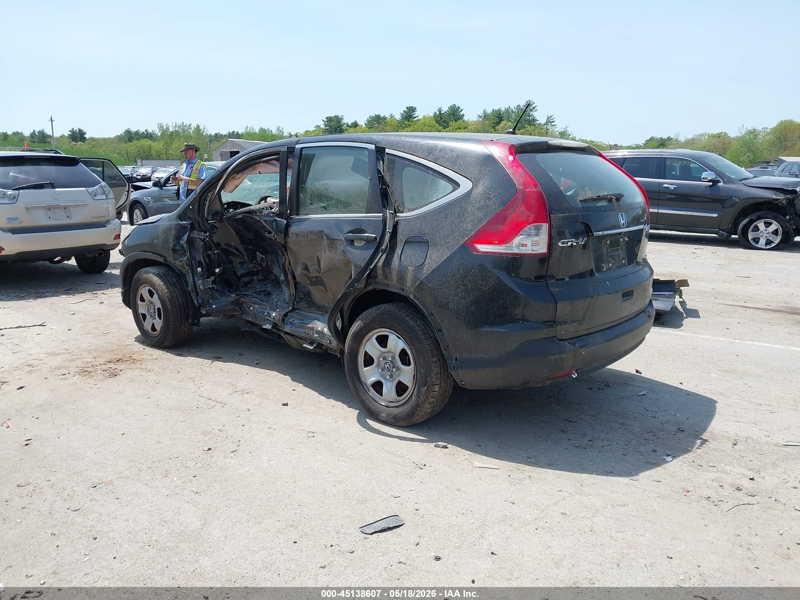 2014 Honda Cr-v Lx Black vin: 2HKRM4H3XEH720899