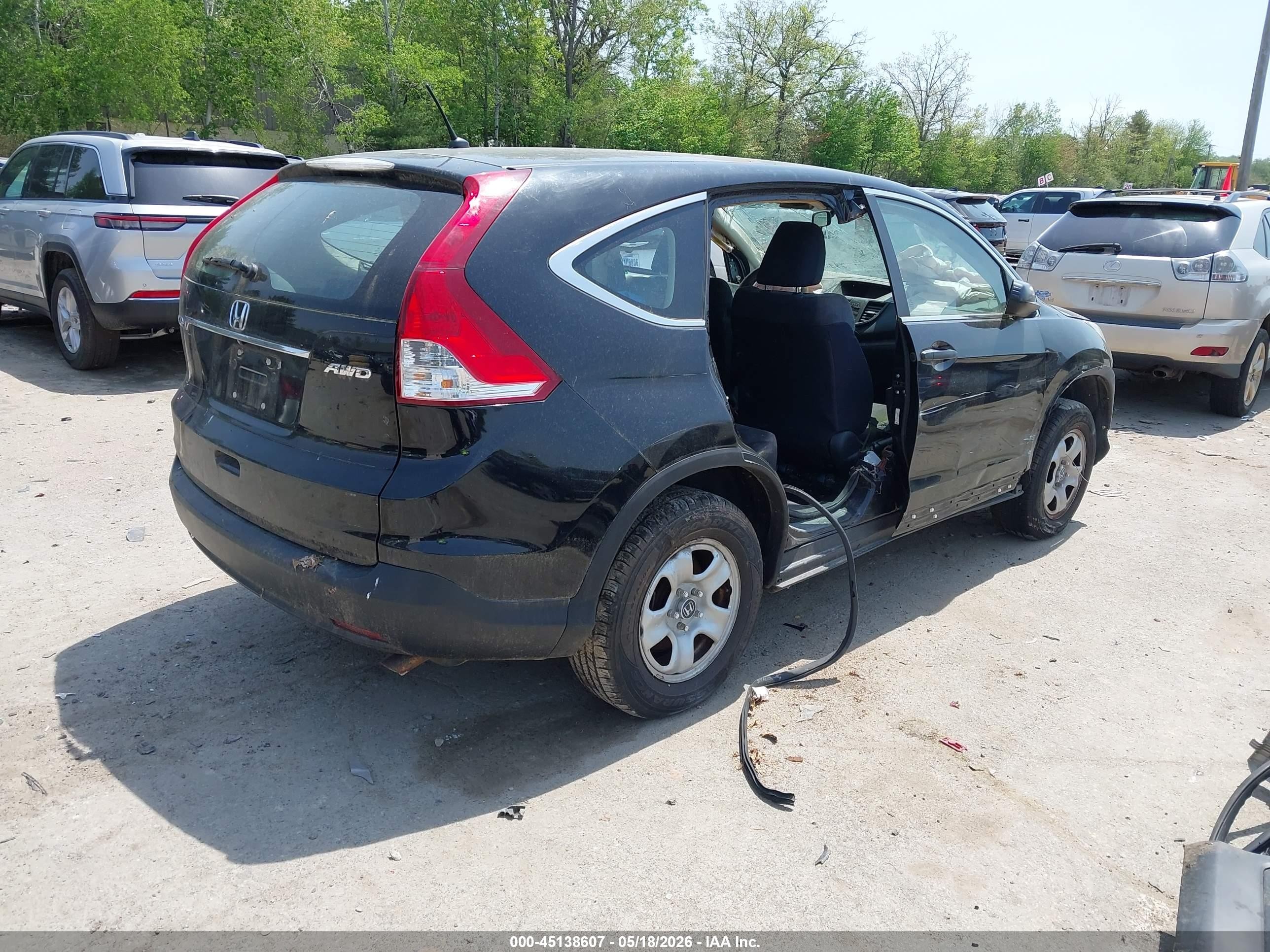 2014 Honda Cr-v Lx Black vin: 2HKRM4H3XEH720899
