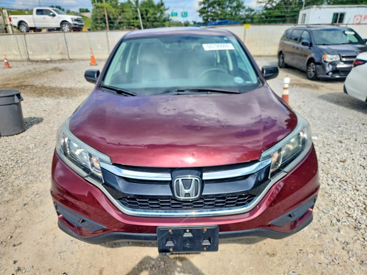 2015 Honda Cr-v Lx Burgundy vin: 2HKRM4H3XFH604443