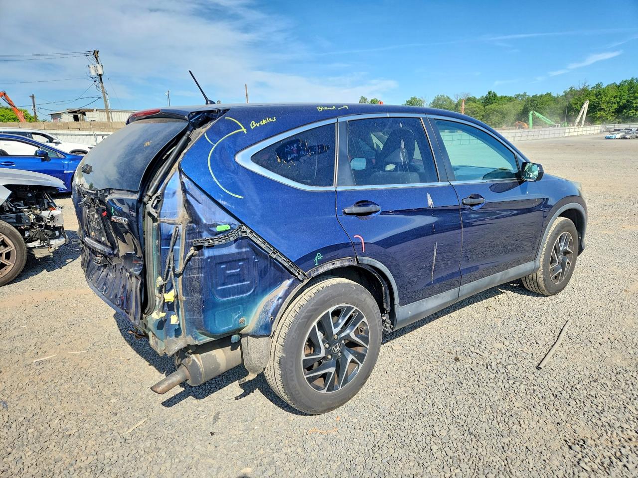 2016 Honda Cr-v Se Blue vin: 2HKRM4H40GH668422