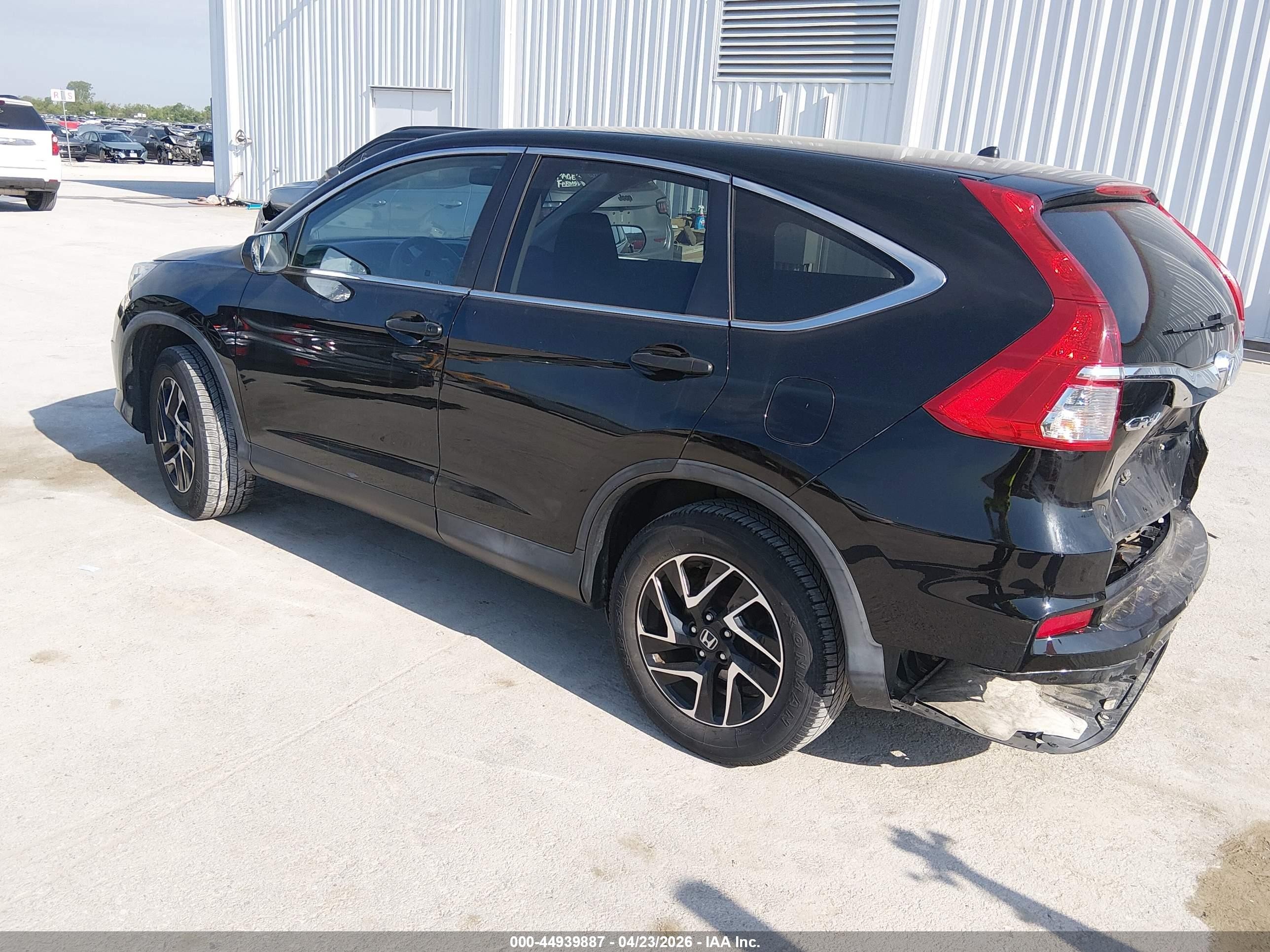 2016 Honda Cr-v Se Black vin: 2HKRM4H41GH701041