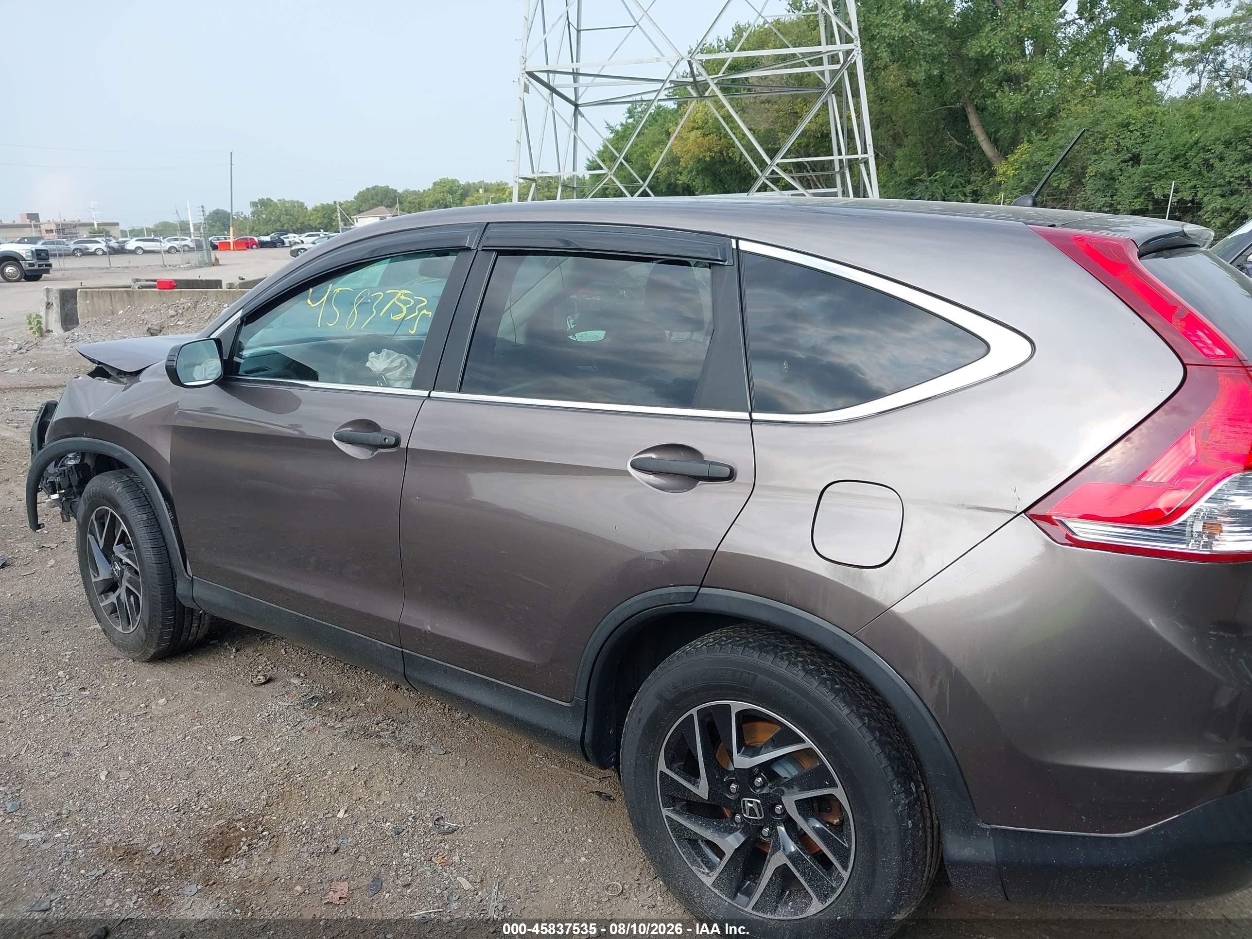 2016 Honda Cr-v Se Gray vin: 2HKRM4H42GH654845