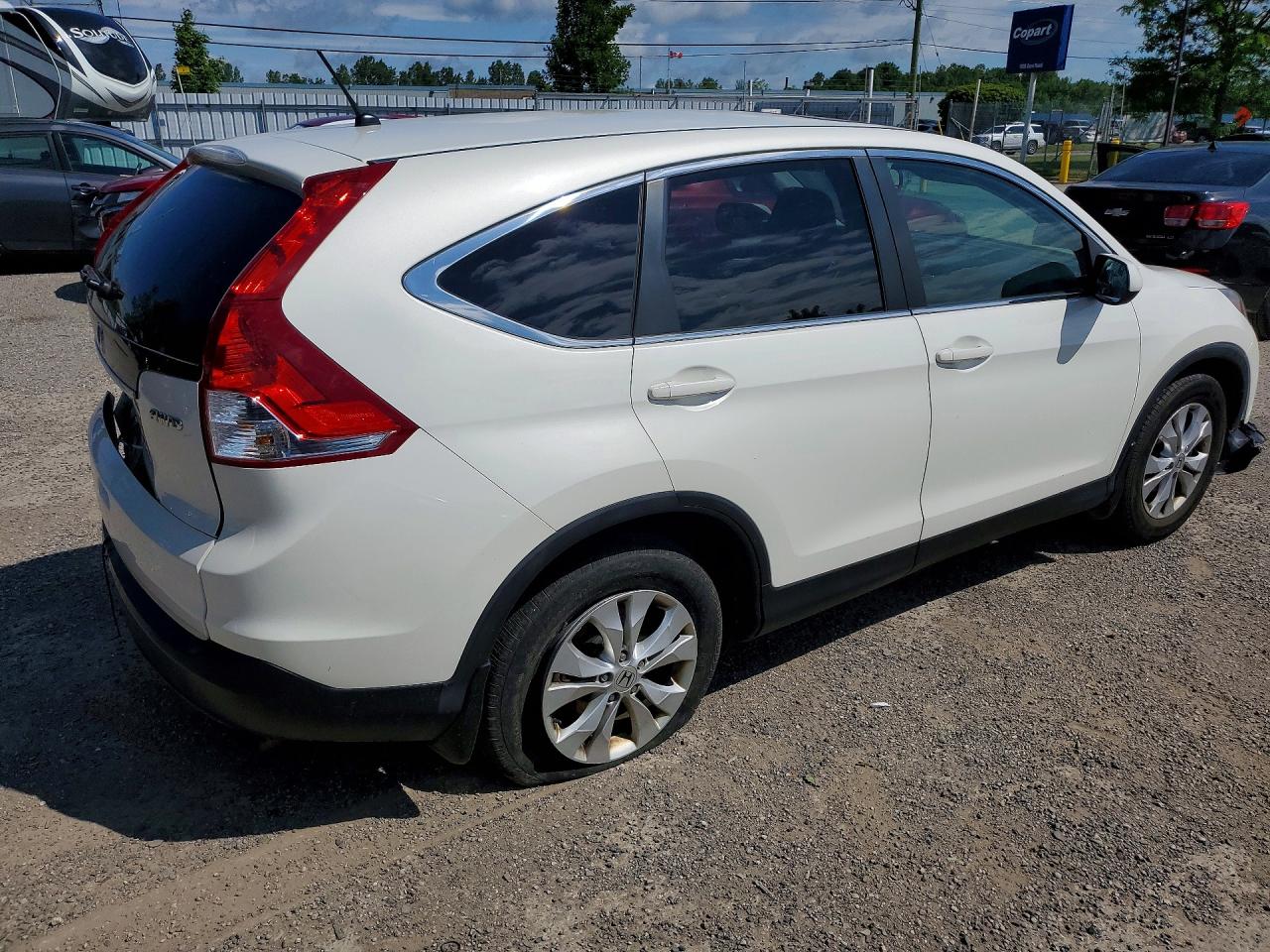 2013 Honda Cr-v Ex White vin: 2HKRM4H50DH111627