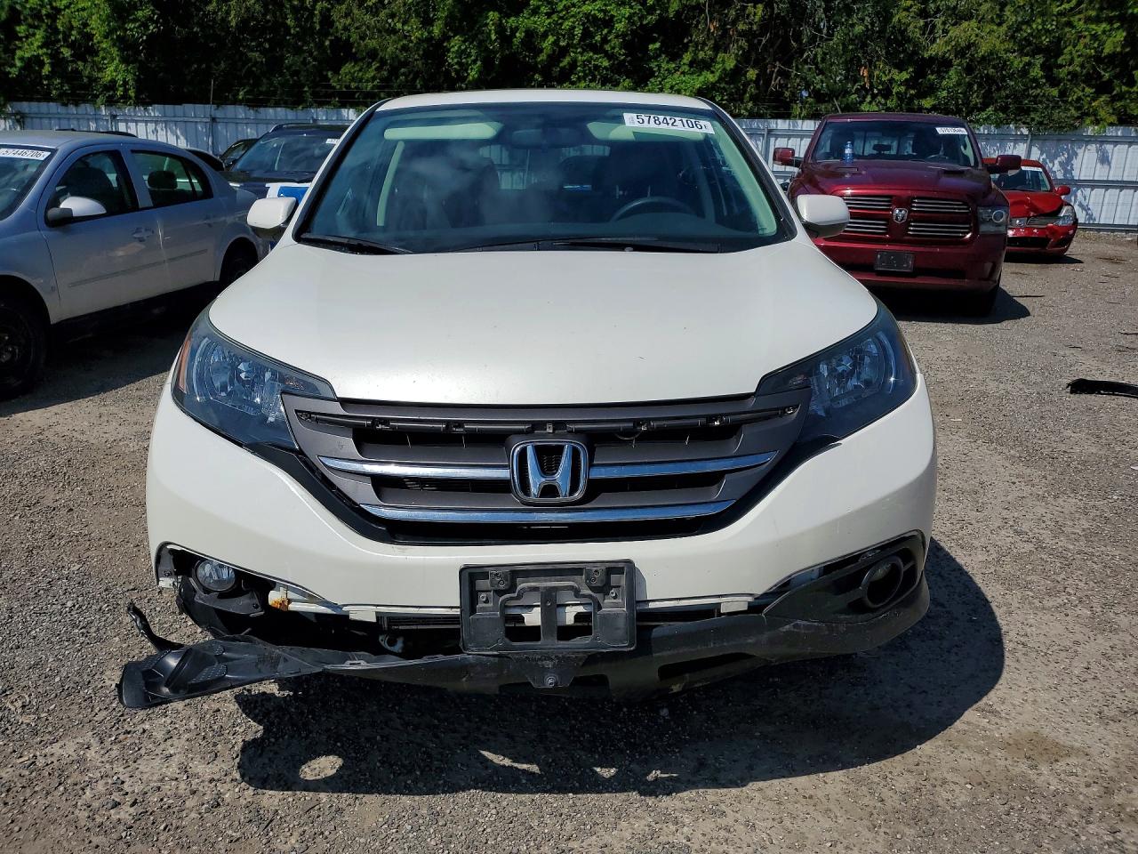 2013 Honda Cr-v Ex White vin: 2HKRM4H50DH111627