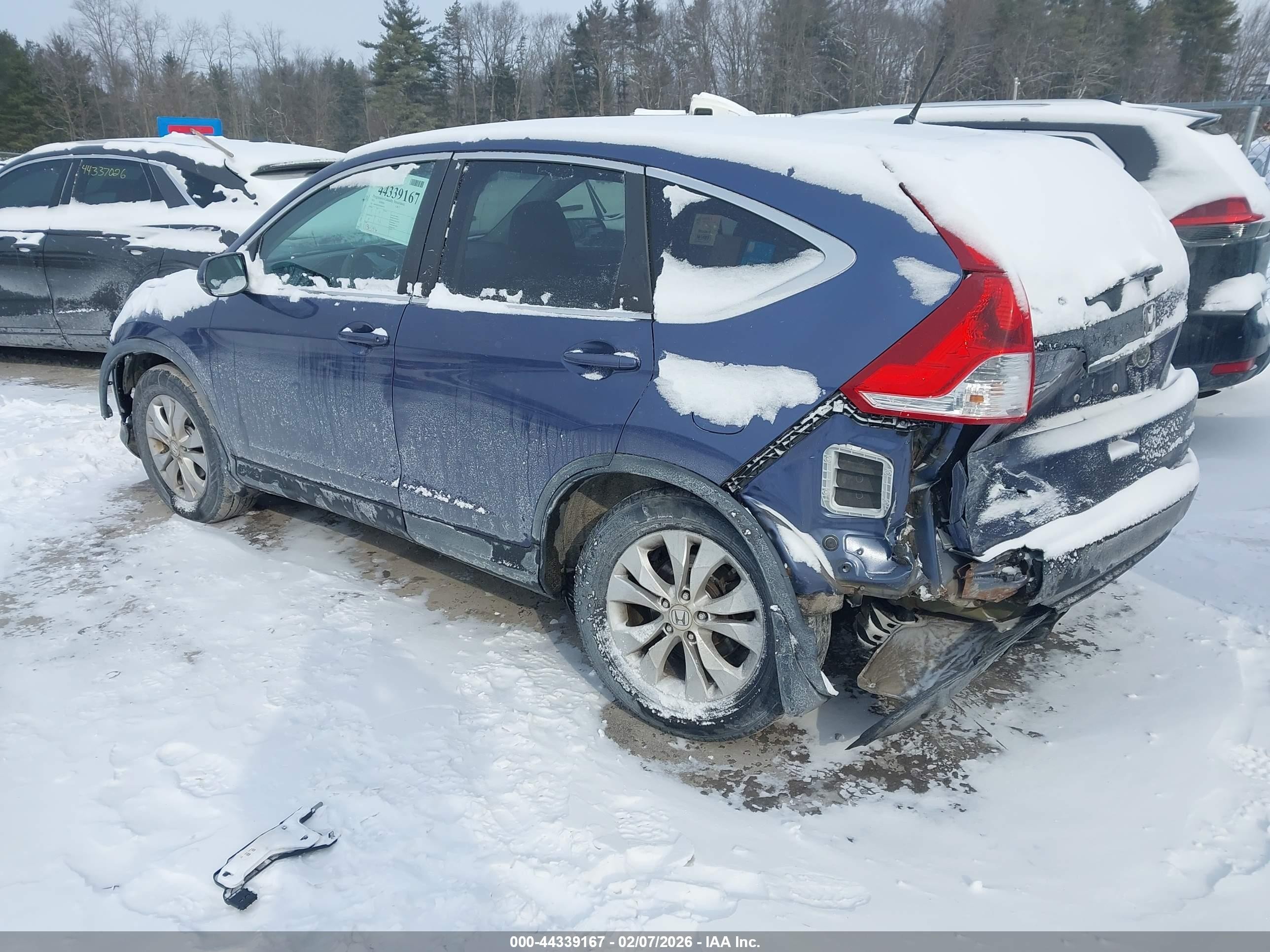 2013 Honda Cr-v Ex Blue vin: 2HKRM4H50DH604742