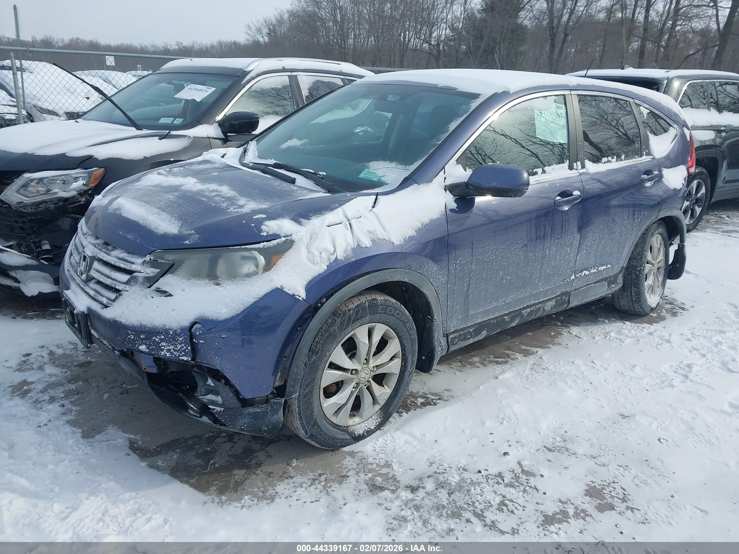 2013 Honda Cr-v Ex Blue vin: 2HKRM4H50DH604742