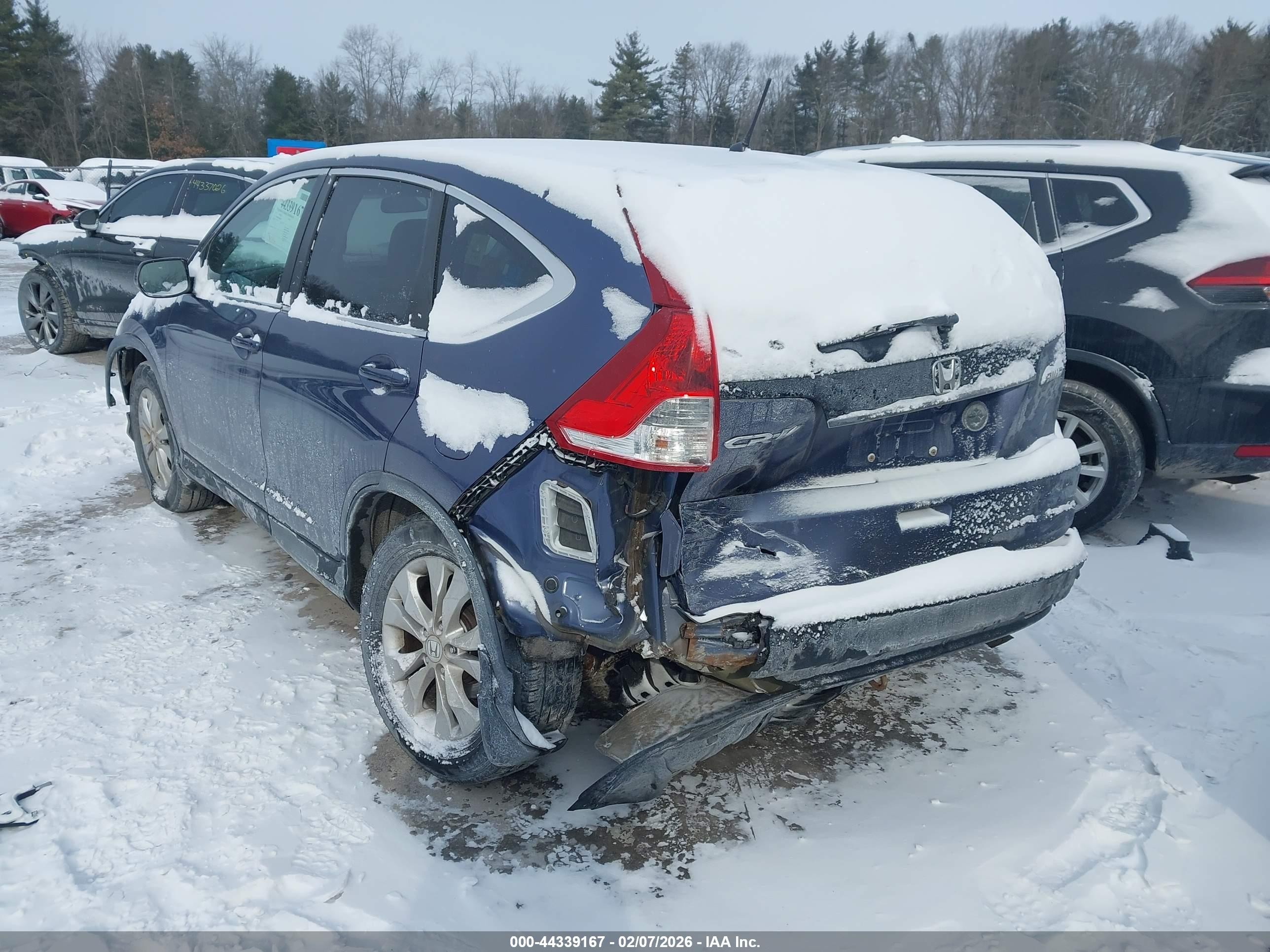 2013 Honda Cr-v Ex Blue vin: 2HKRM4H50DH604742