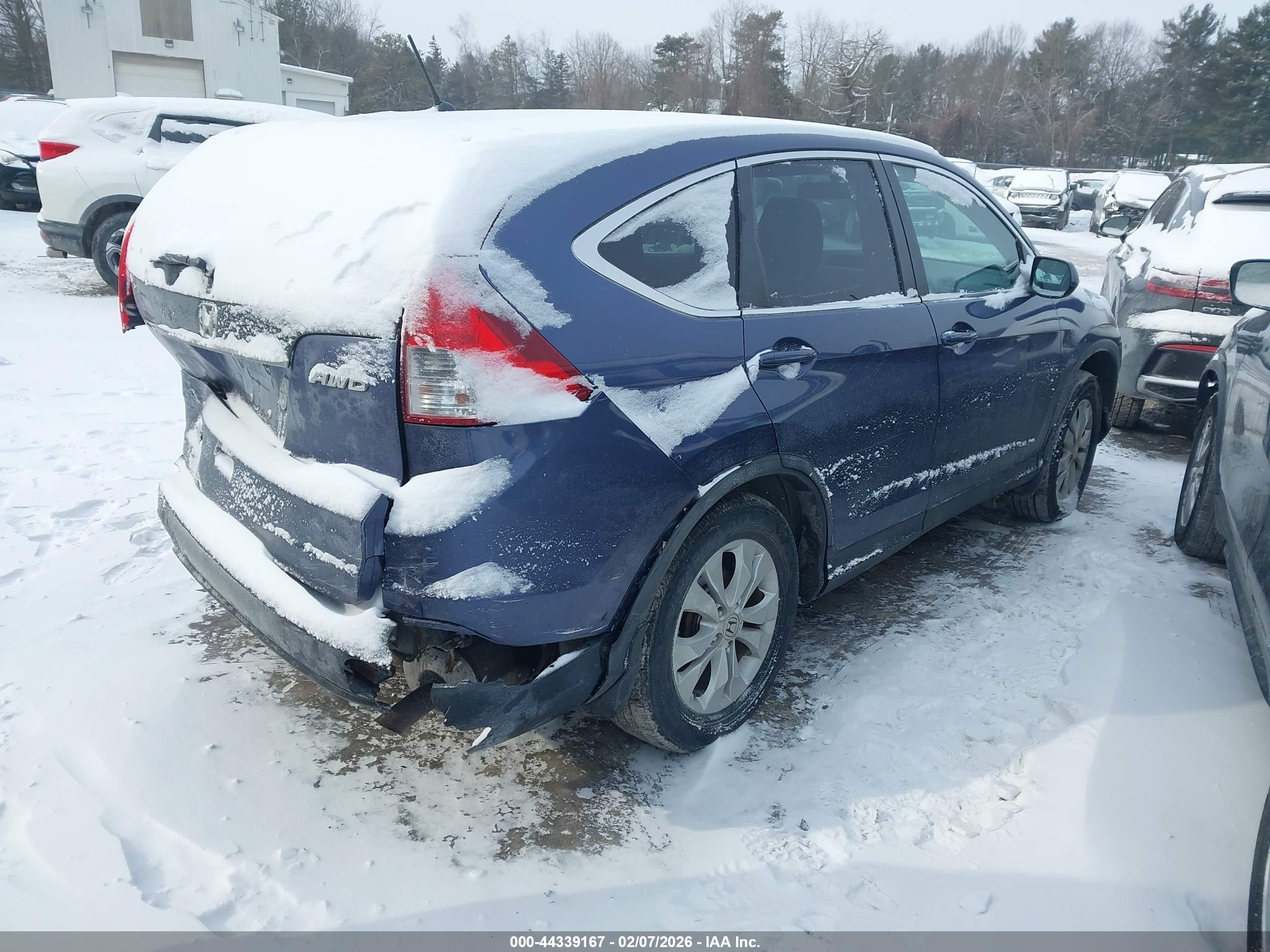 2013 Honda Cr-v Ex Blue vin: 2HKRM4H50DH604742