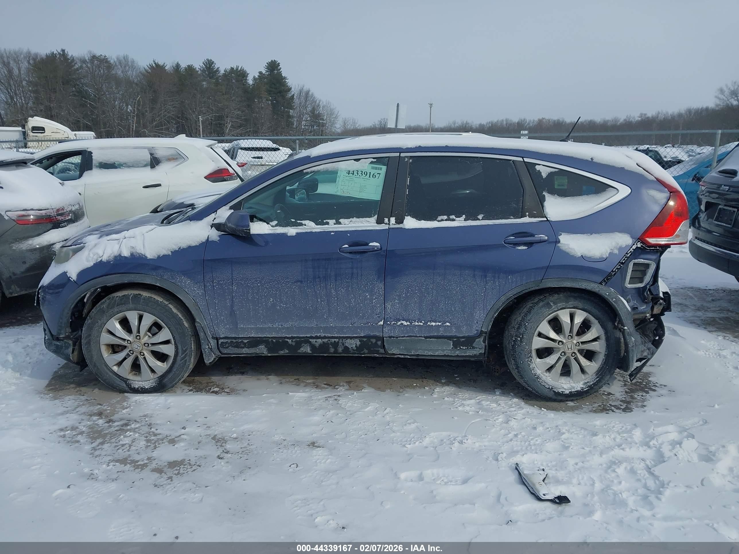 2013 Honda Cr-v Ex Blue vin: 2HKRM4H50DH604742