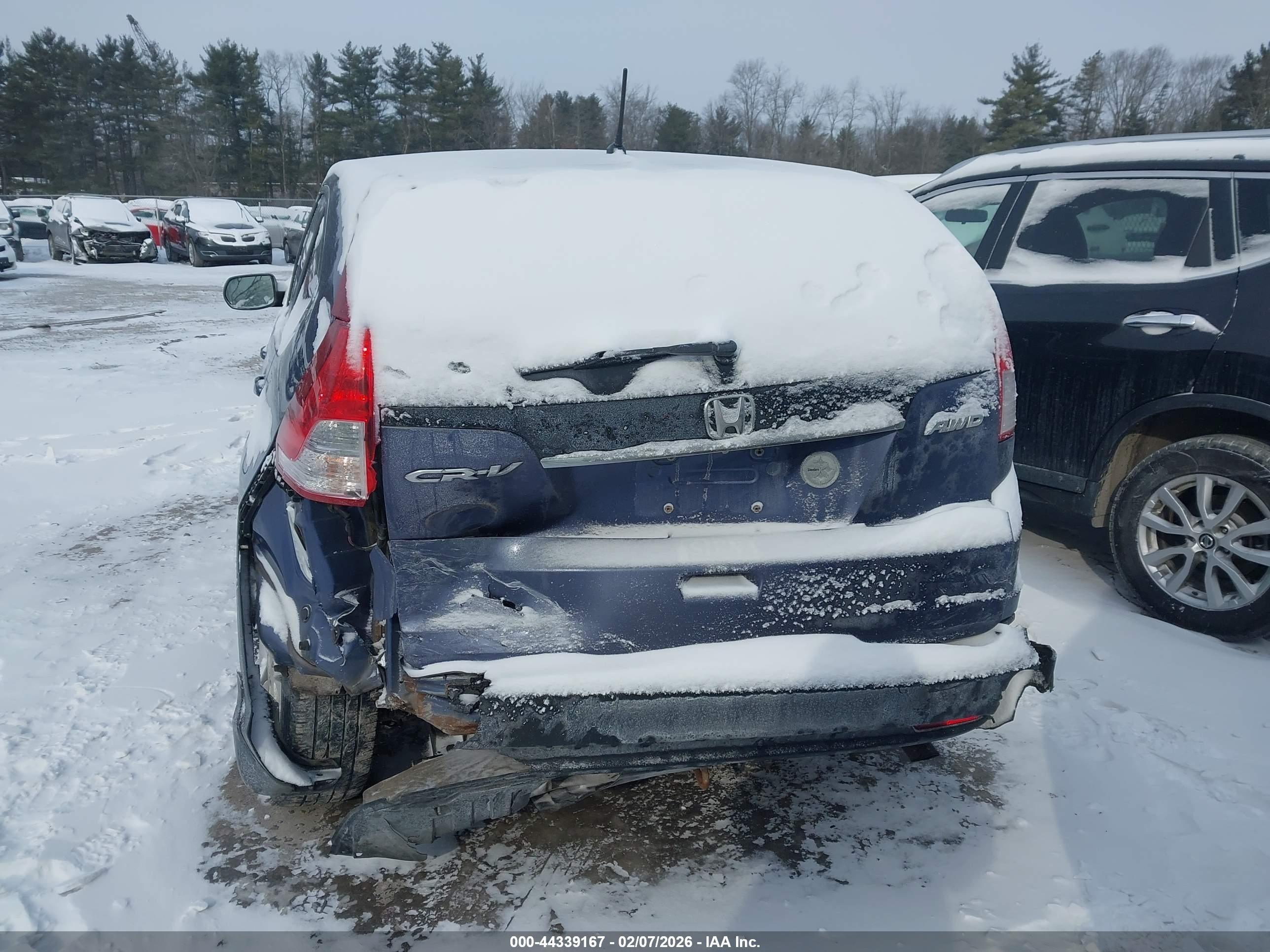 2013 Honda Cr-v Ex Blue vin: 2HKRM4H50DH604742