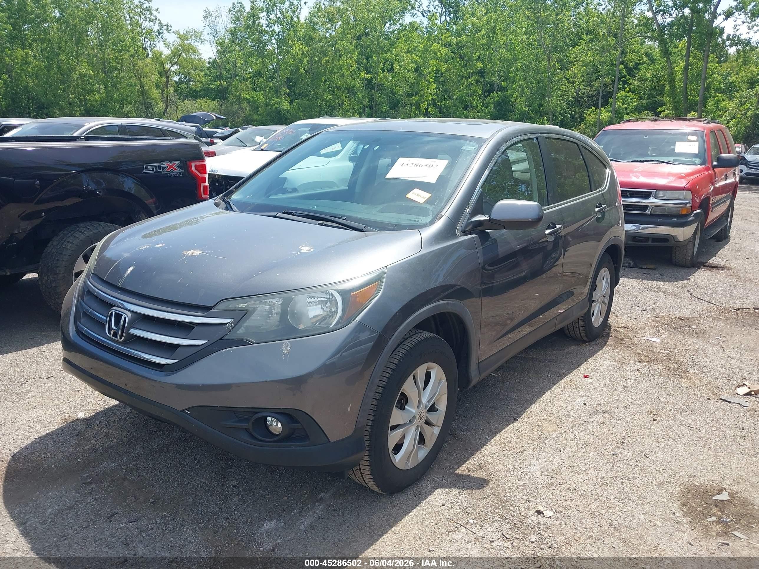 2013 Honda Cr-v Ex Gray vin: 2HKRM4H50DH618365
