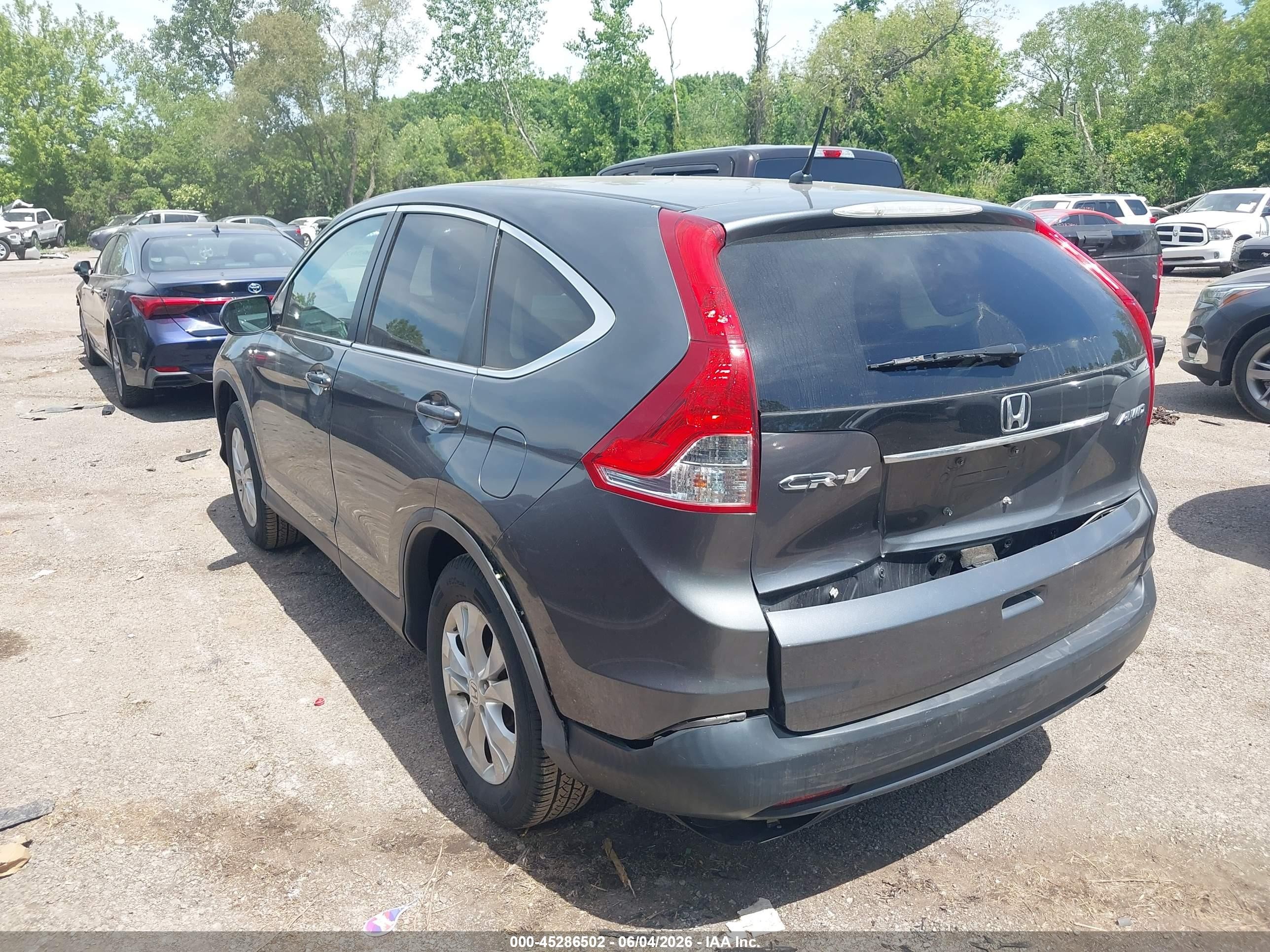 2013 Honda Cr-v Ex Gray vin: 2HKRM4H50DH618365