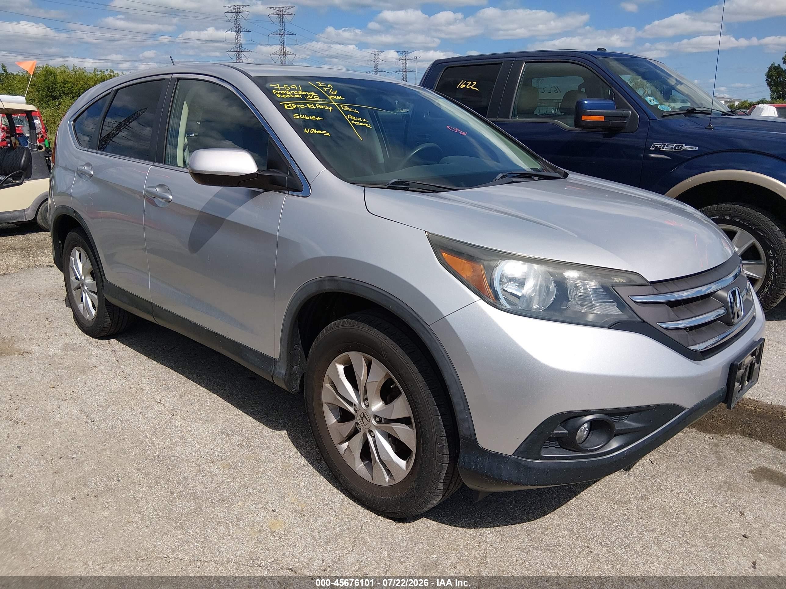 2013 Honda Cr-v Ex Silver vin: 2HKRM4H50DH630323