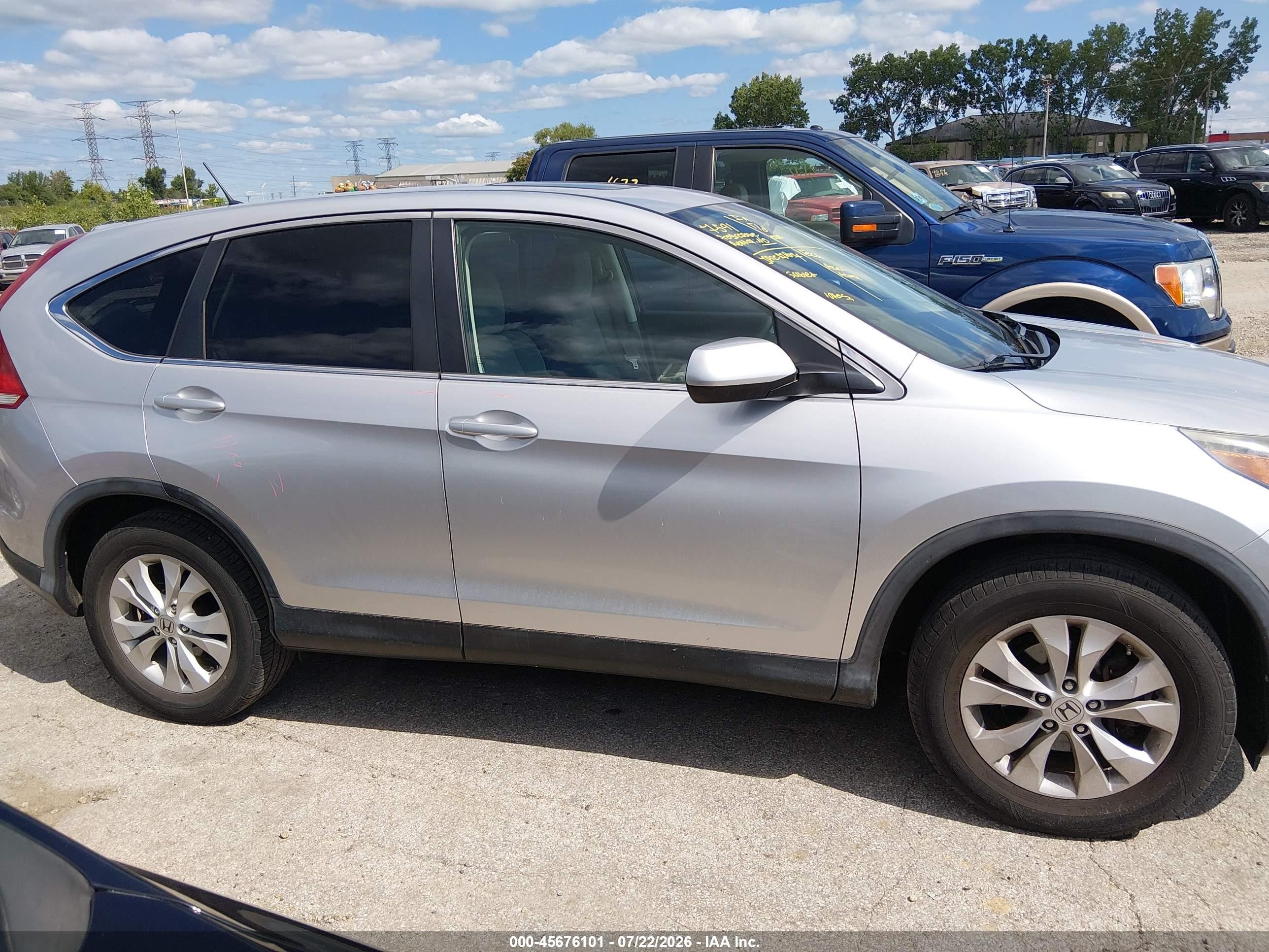 2013 Honda Cr-v Ex Silver vin: 2HKRM4H50DH630323